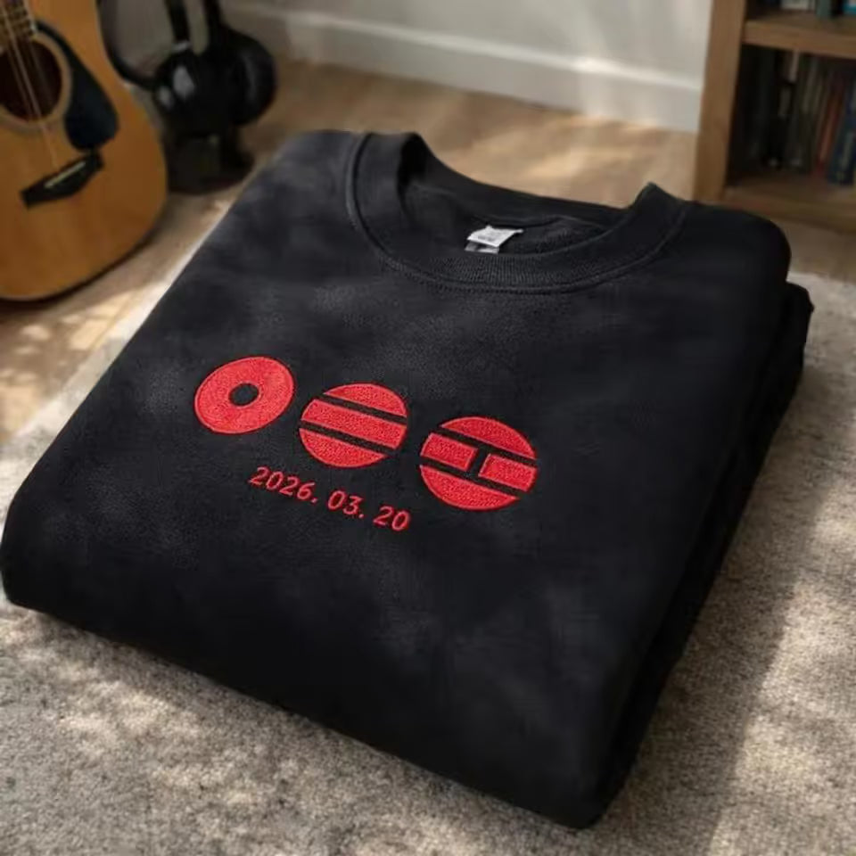 K-pop Embroidered Sweatshirt, ARMY World Tour Concert Crewneck