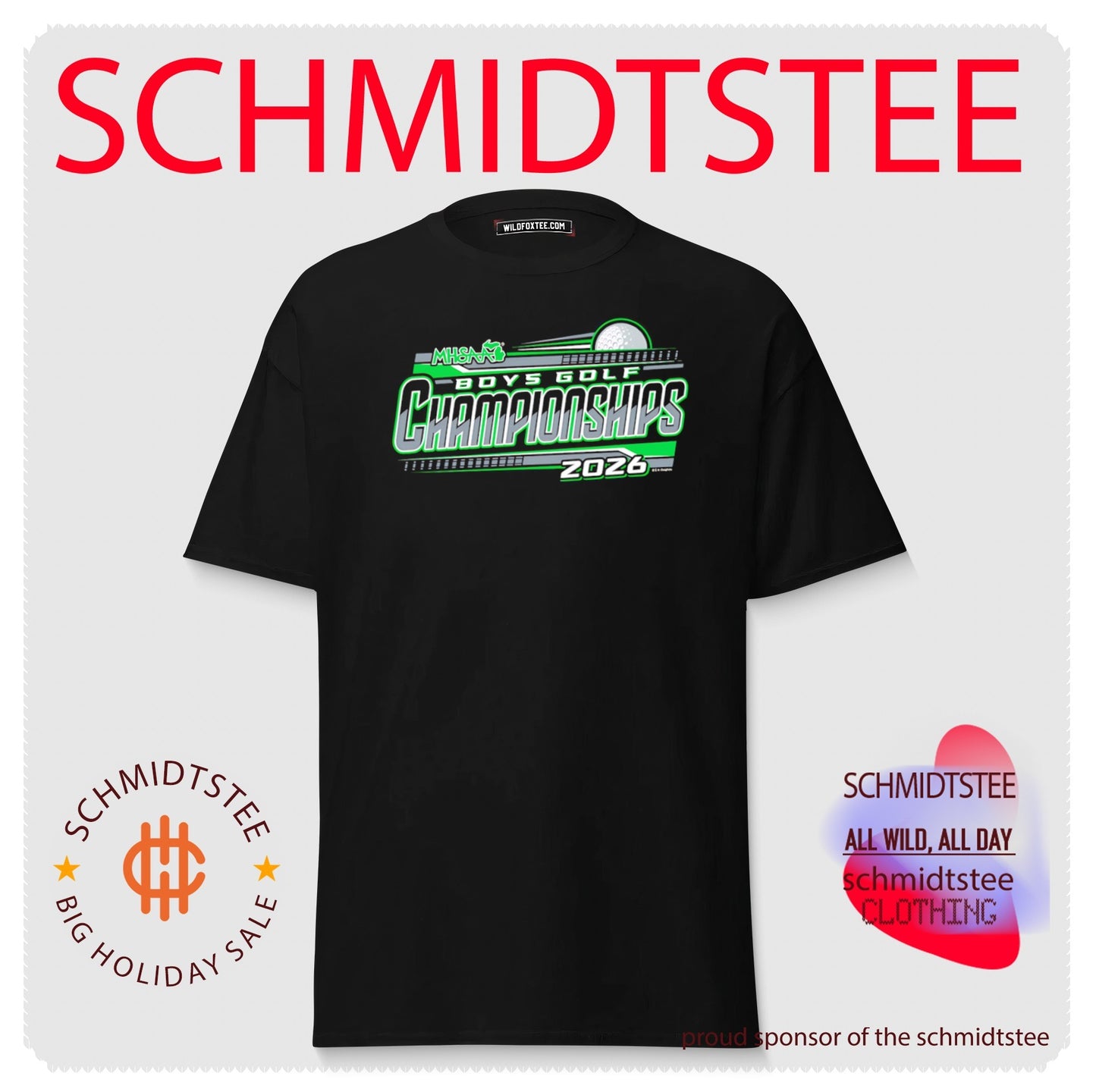 2026 MHSAA Boys Golf Championships logo shirt