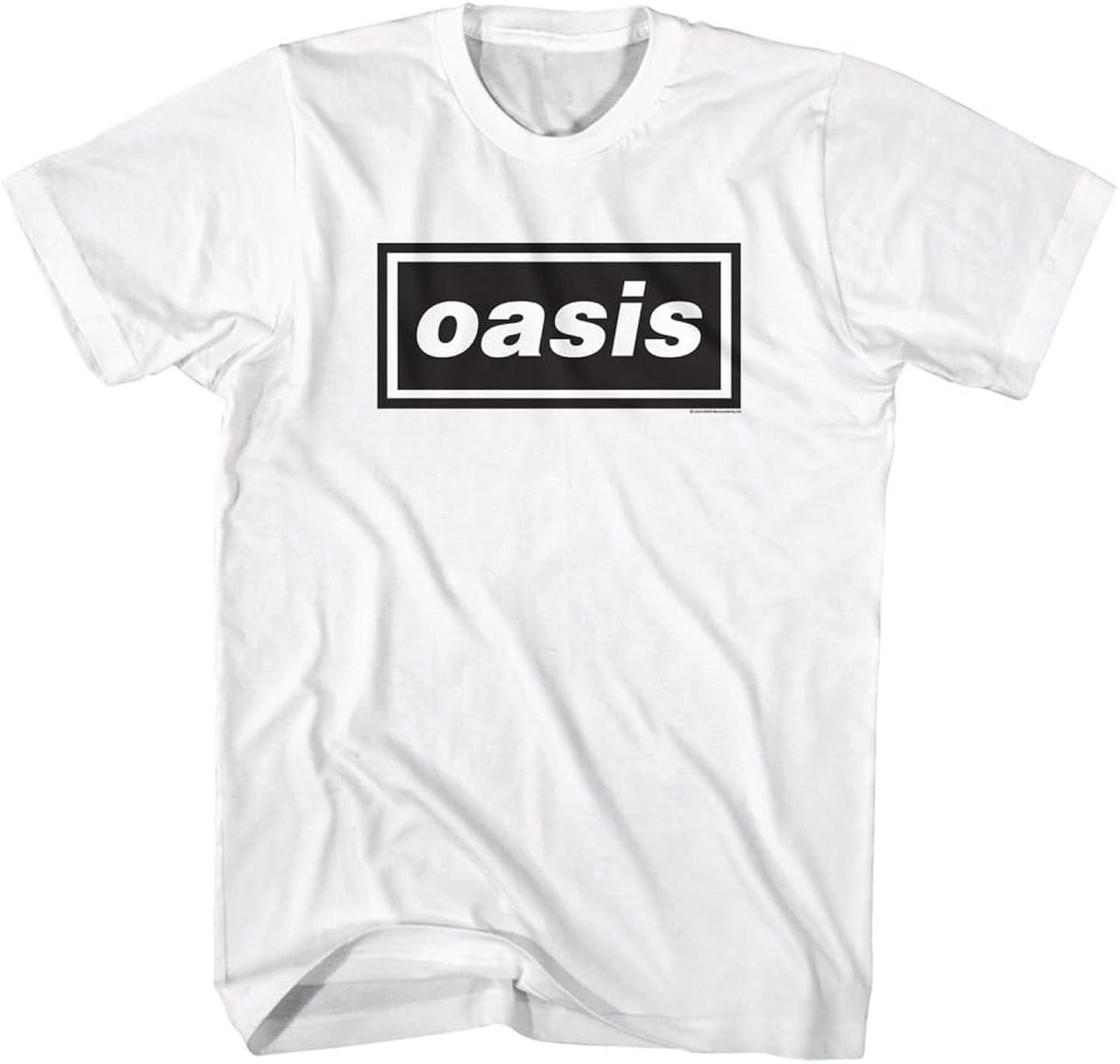 Oasis Band T Shirt Logo Adult White Short Sleeve Britpop 90s Rock Music Graphic Tees