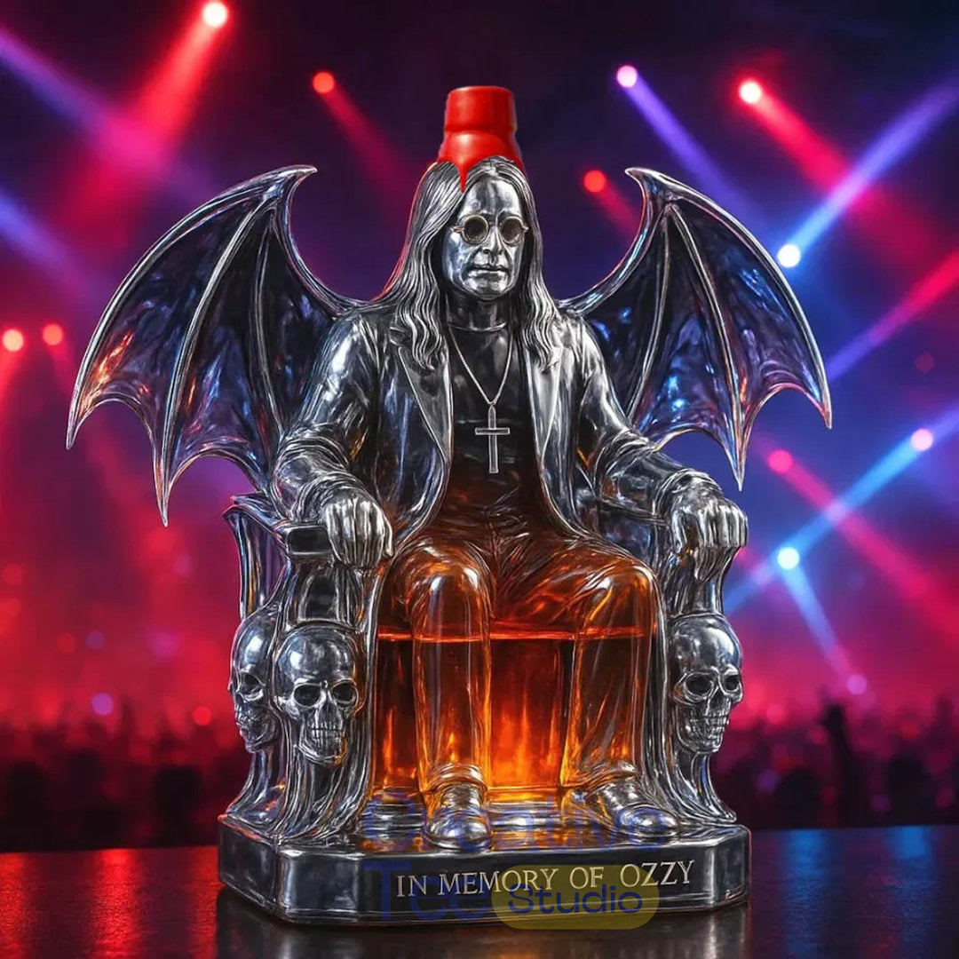 In Memory of Ozzy Osbourne Whiskey Bottle