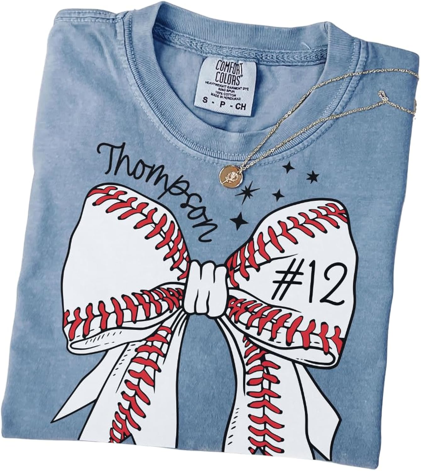 Custom Baseball Number Shirt, Baseball Bow Personalized Player Shirt, Sports Mom Game Day Multi