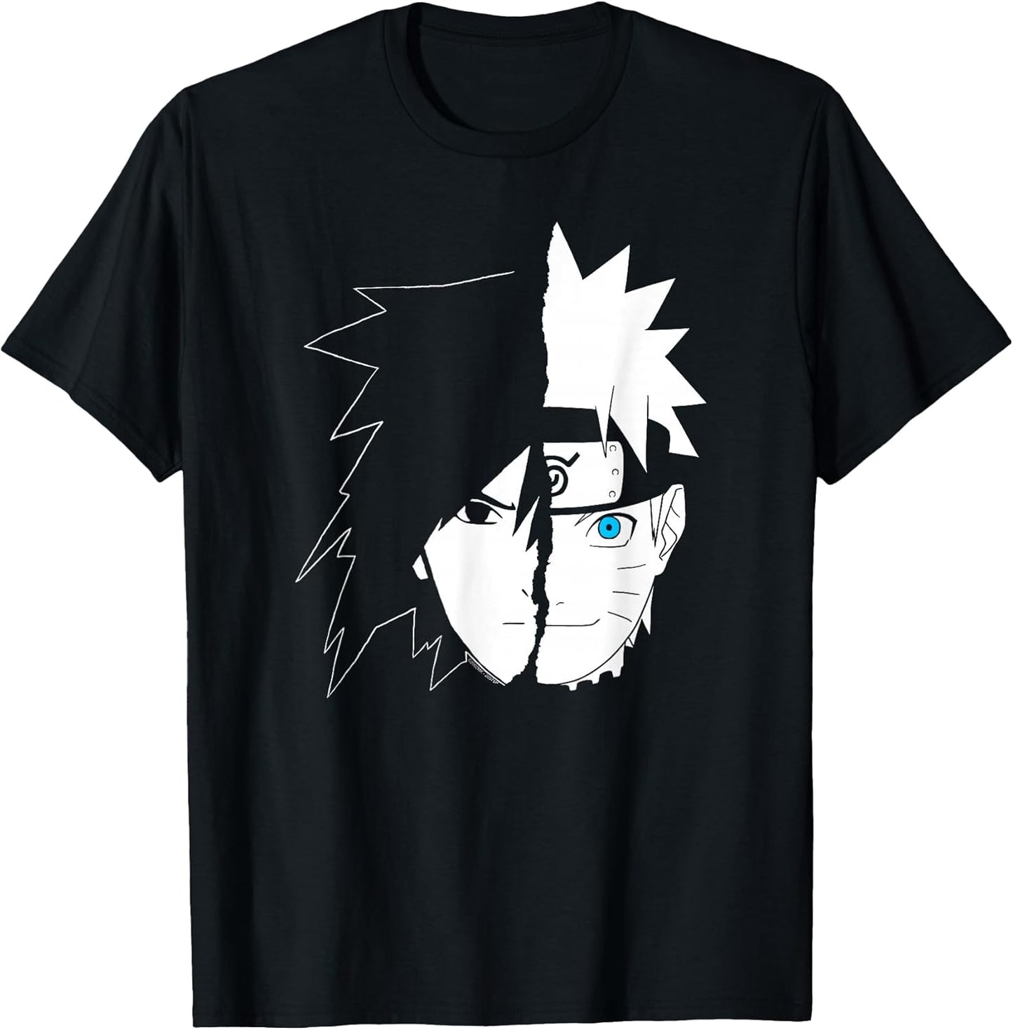Sasuke Split Face Anime T-Shirt