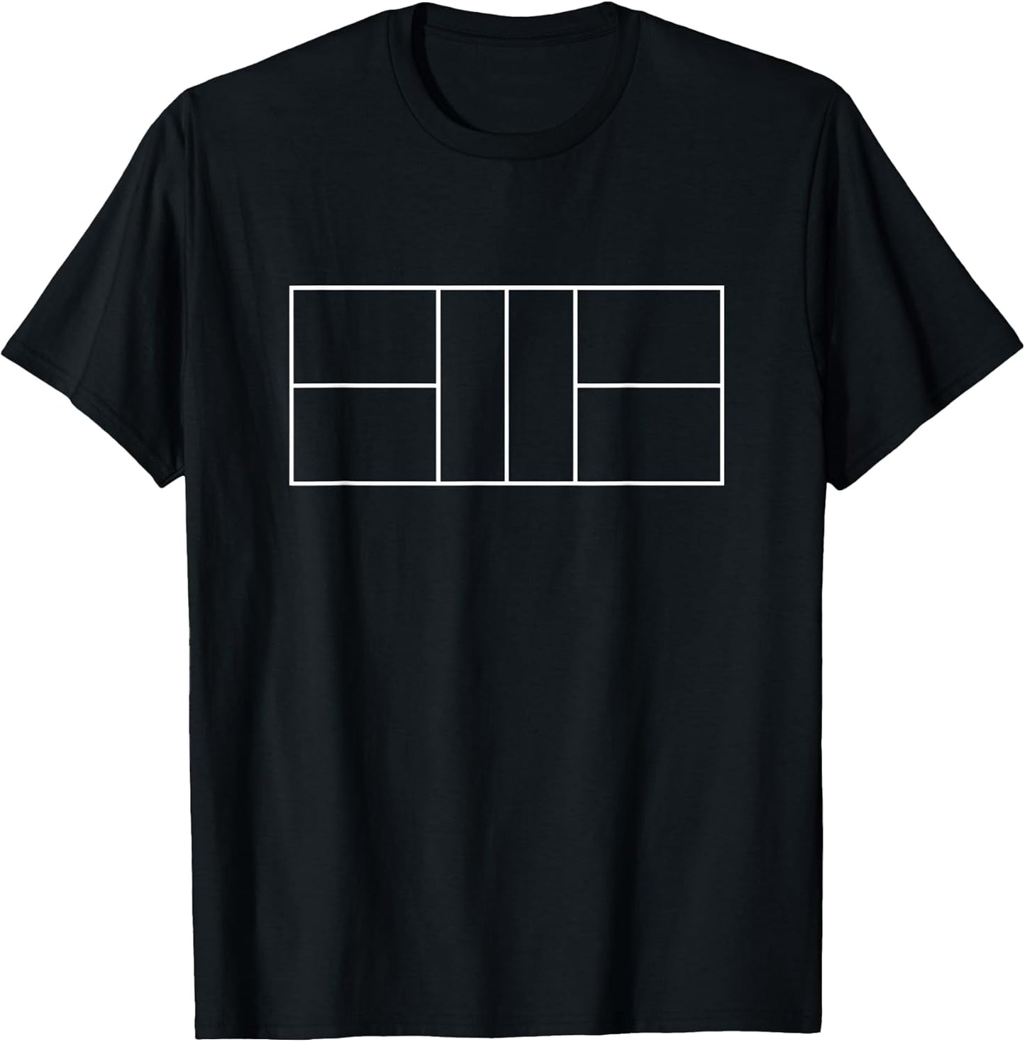 Pickleball Court Outline Minimalist Sport T-Shirt