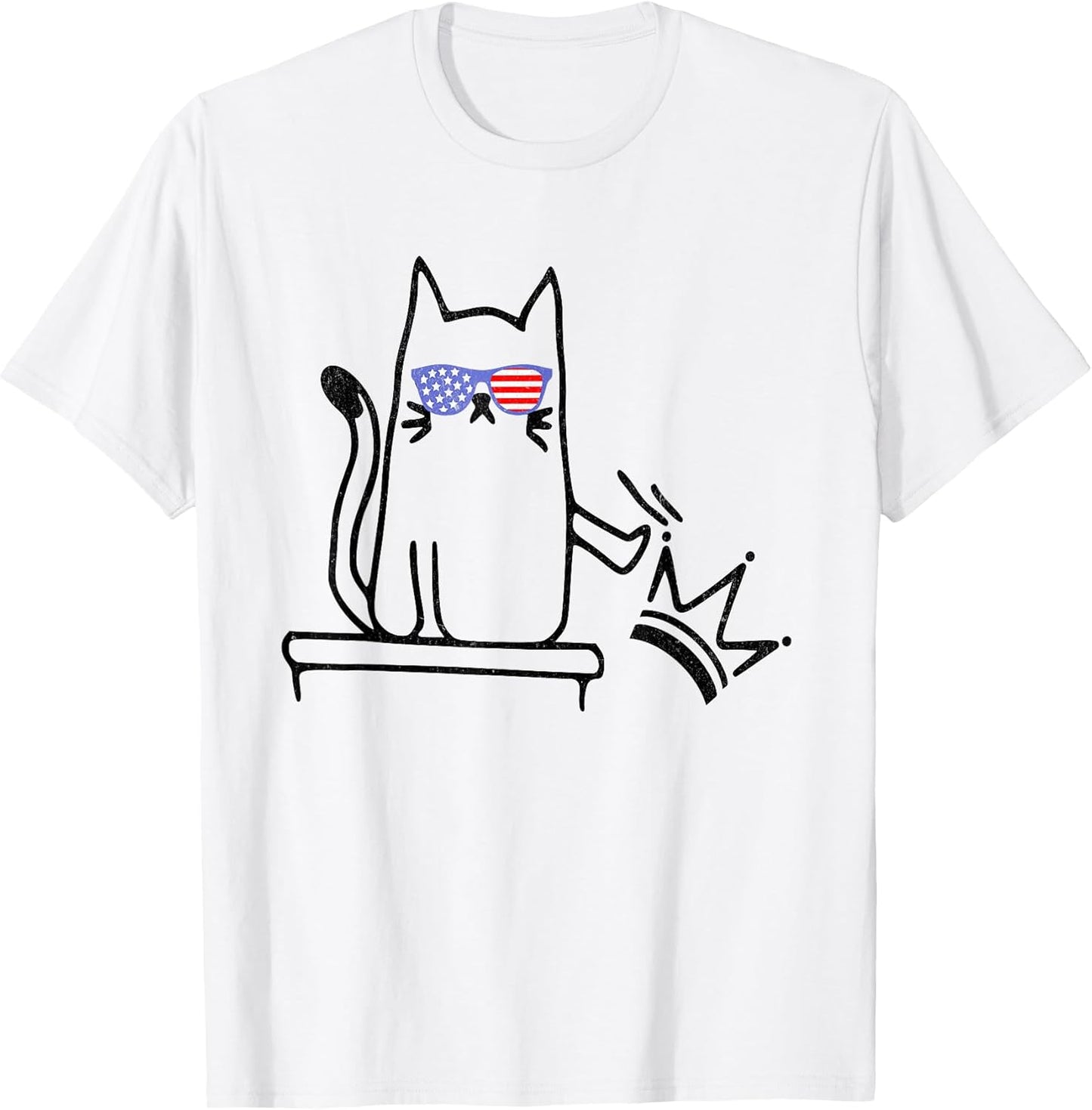 Cat No Kings in America Funny Political Cat Lady T-Shirt