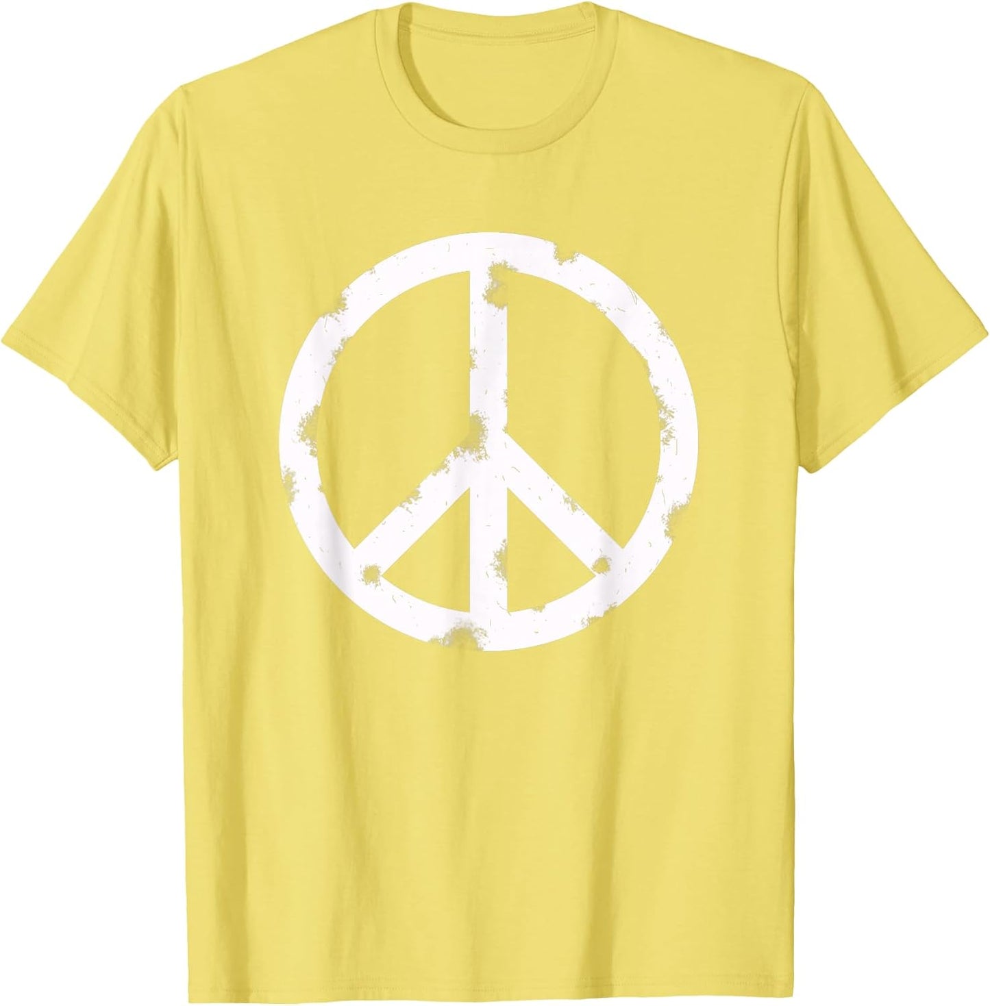 Distressed Hippie Peace Sign T-shirt Cool Vintage Hippy Tee