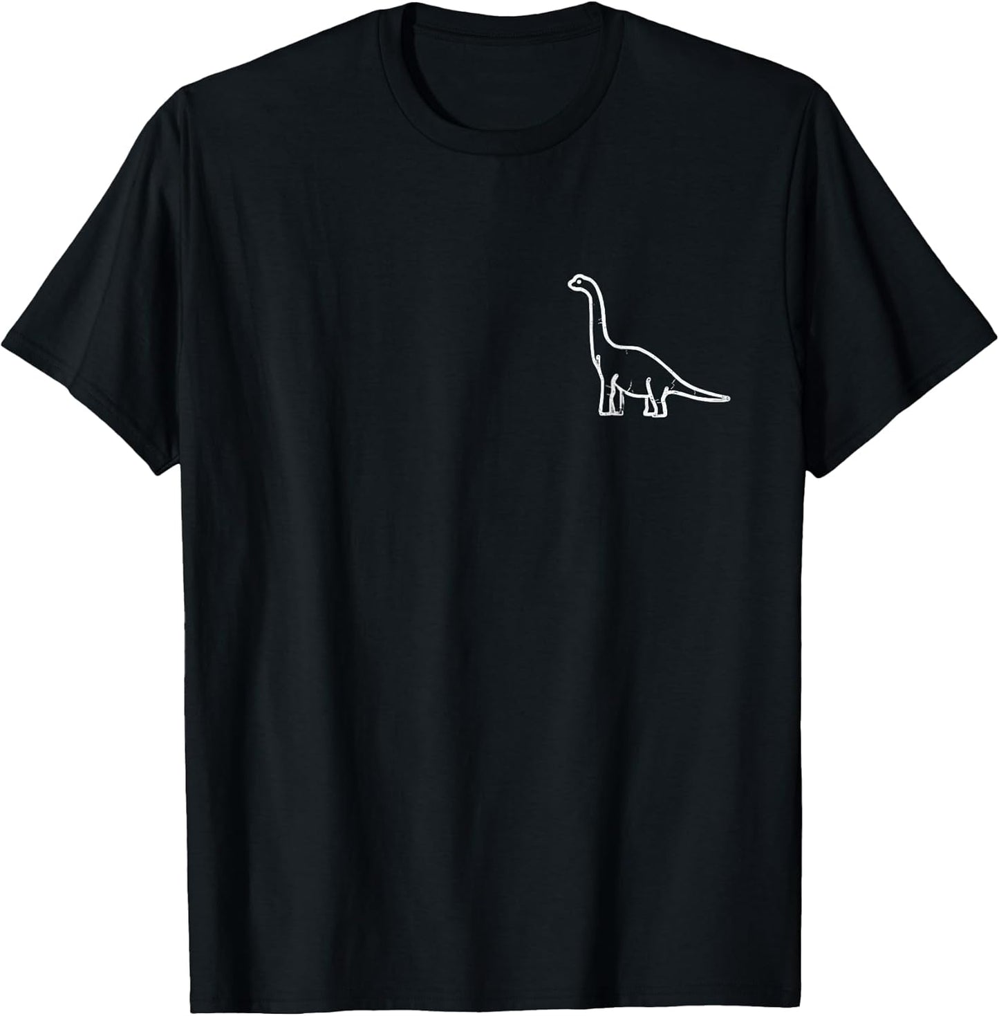Minimalist Brontosaurus Outline Dino Lover Paleontology Gift T-Shirt