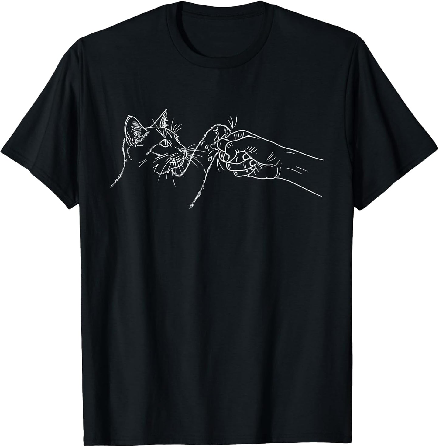 Funny Cat Punch Hand Friendship Fist Bump Cat Lovers T-Shirt