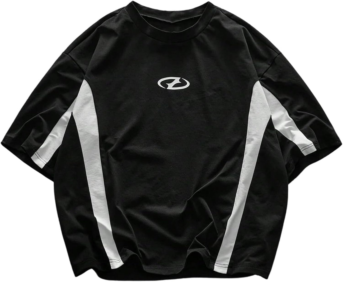Men's Number Graphic Oversized Jersey Shirts Short Sleeve Crew Neck Baggy Summer T Shirt