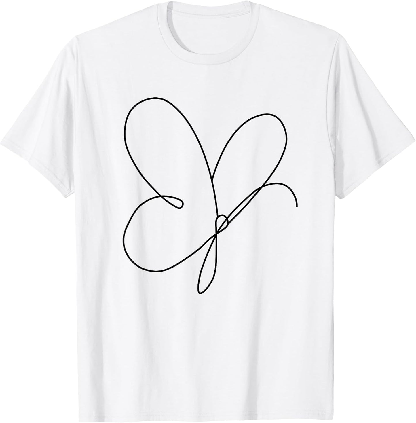Butterfly Line Art Abstract Minimalist Butterfly Lover T-Shirt