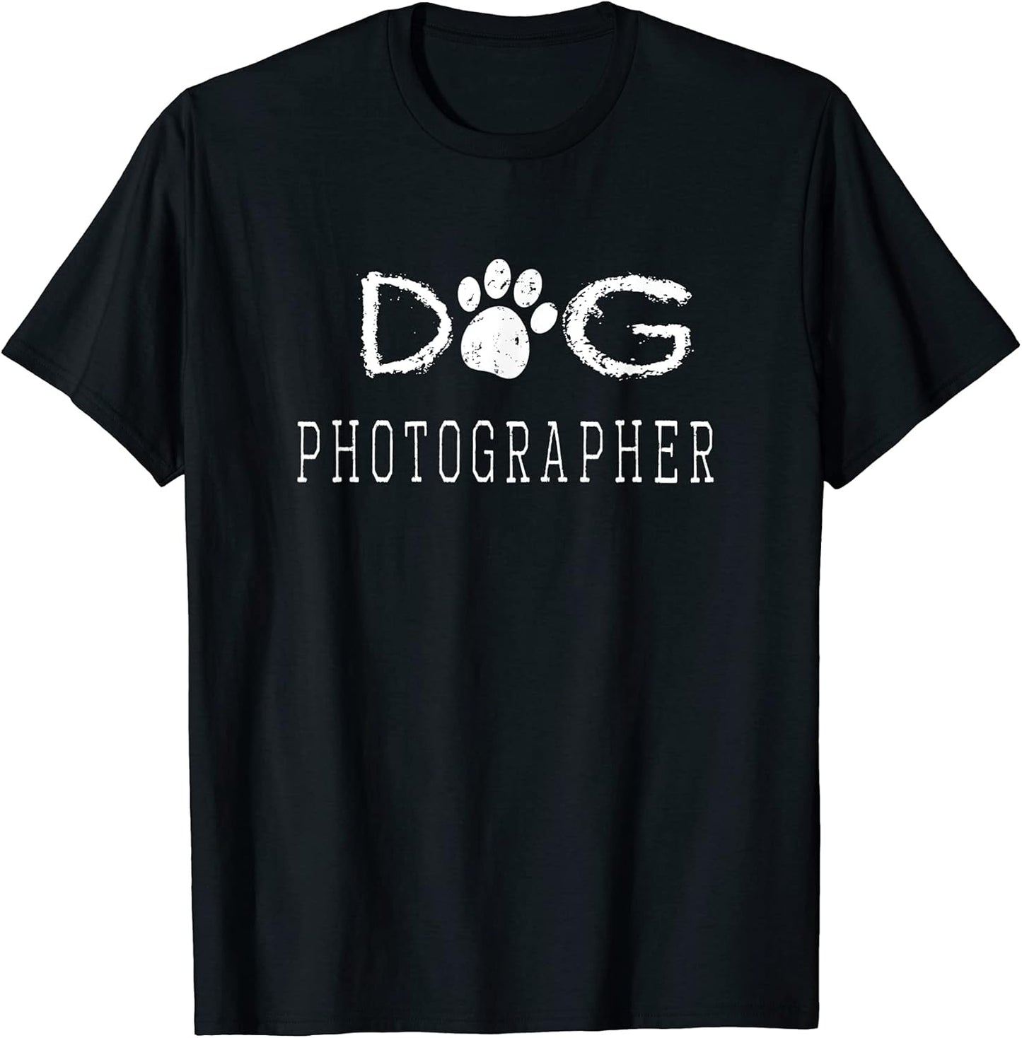 Dog Photographer Funny Dog Lover Distressed Men Women Kids T-Shirt