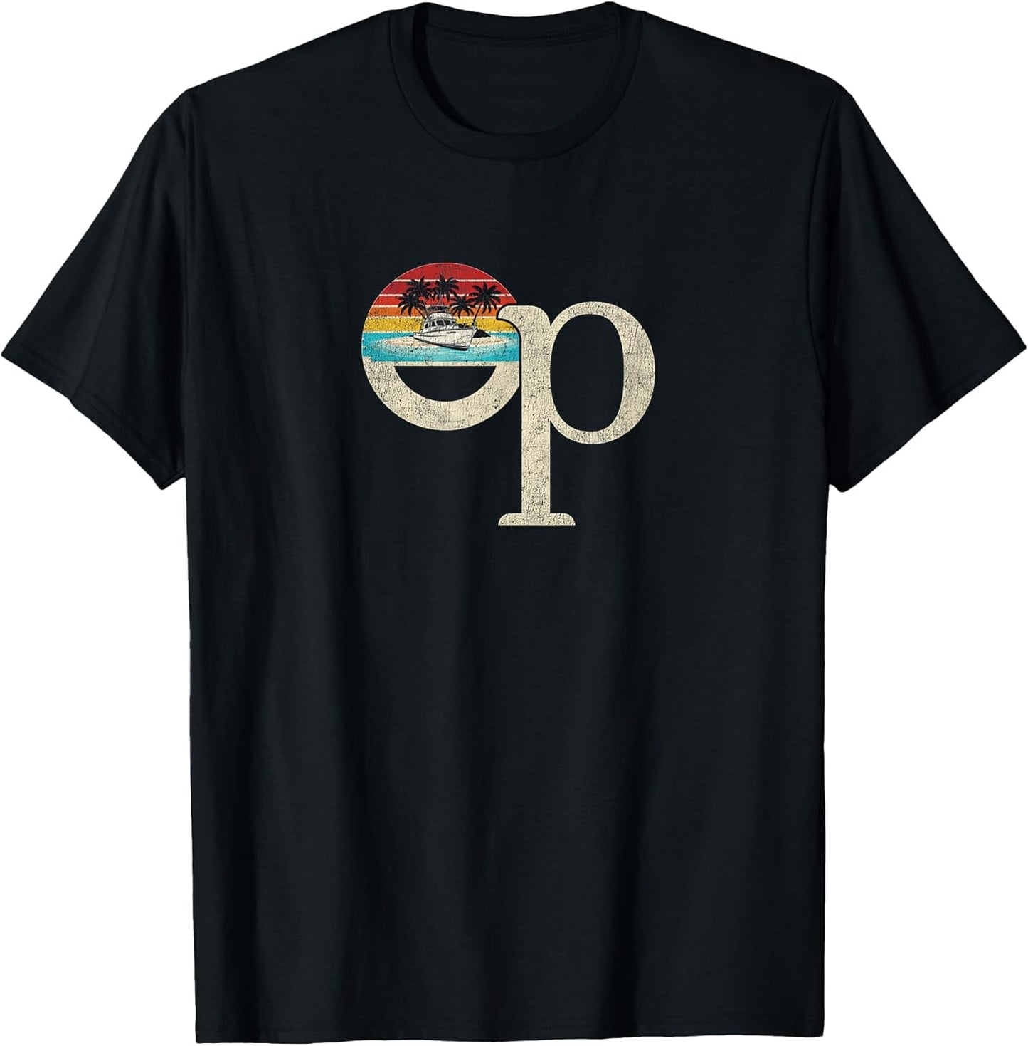 Op Ocean Vintage Pacific Ocean Beach Sun Palm Trees Retro T-Shirt