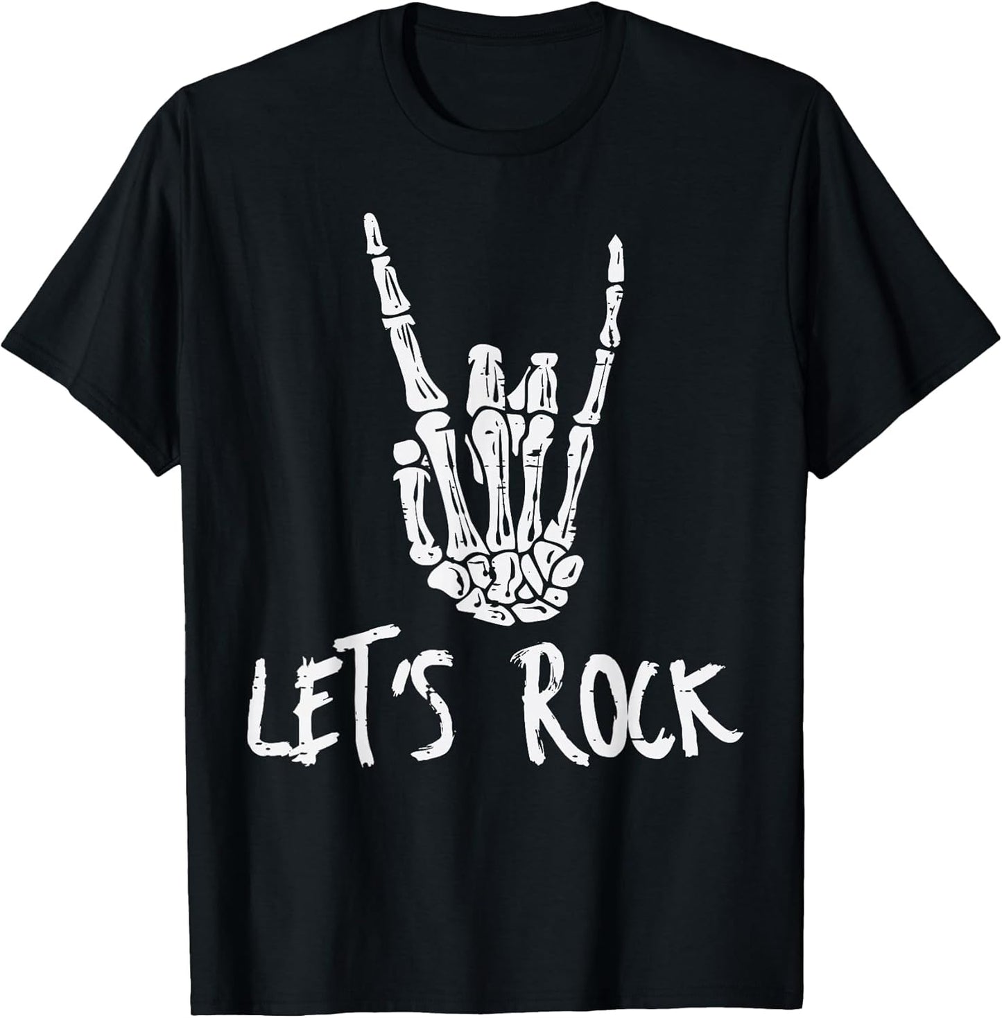 Skeleton Rocker Hand Punk Rock Music Men Boys Kids Youth T-Shirt
