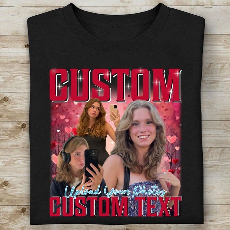 Personalized Shirt for Valentine's,I Love My Girlfriend Custom Photo Shirt