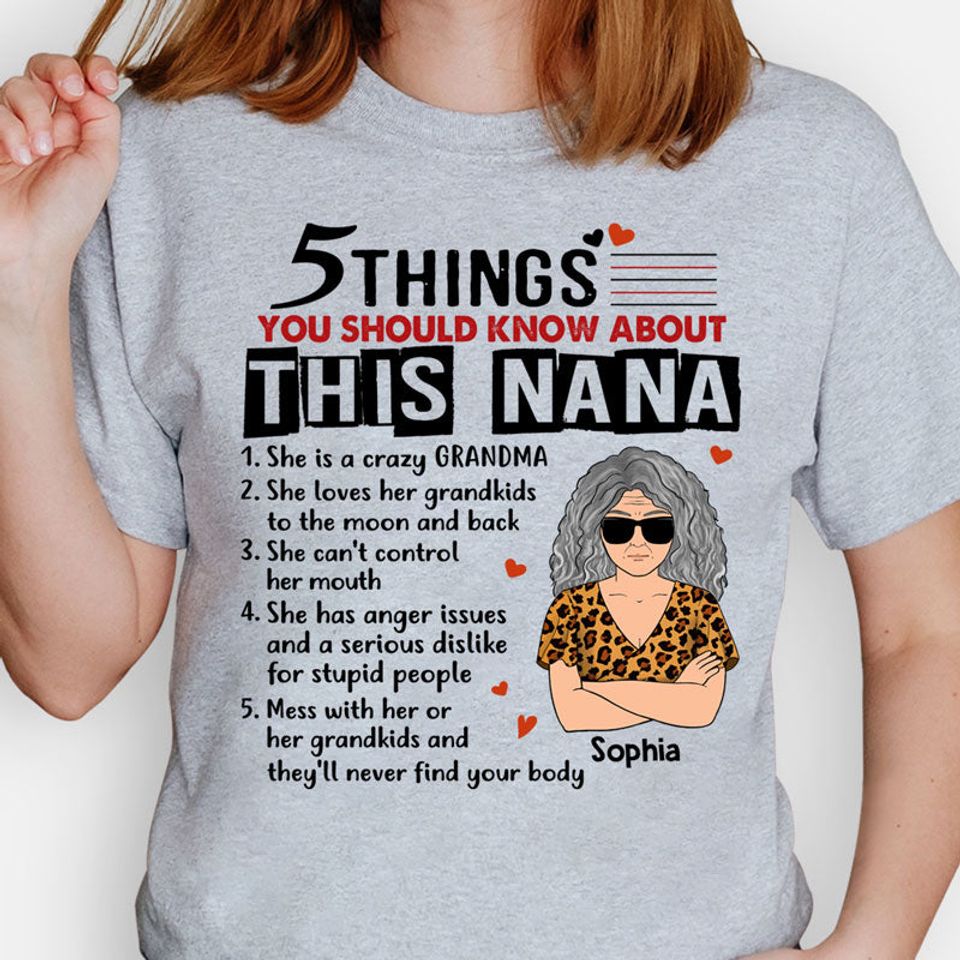 Custom Grandma Quotes, Old Woman, Personalized T-Shirt, Gifts for Grandma