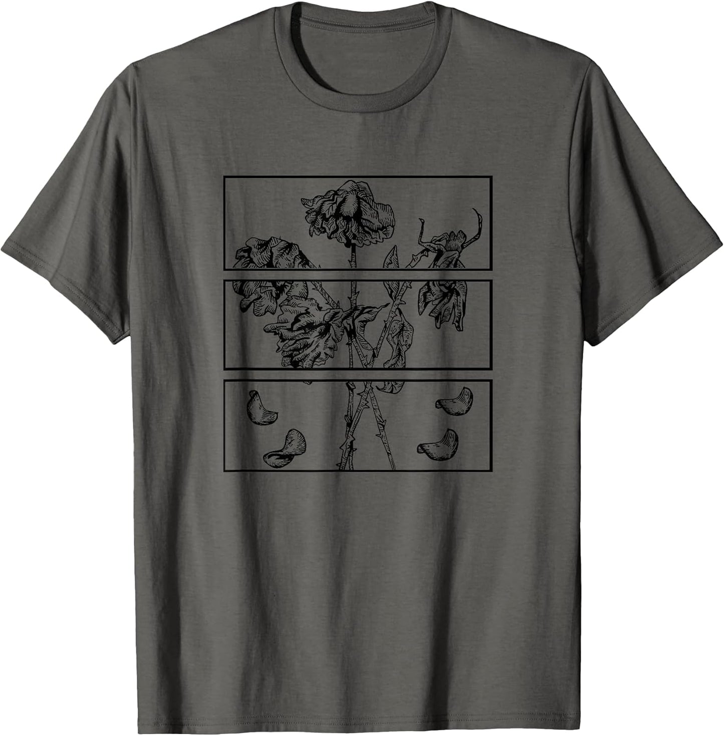 Black Roses Aesthetic Clothing Soft Grunge Indie Goth Punk T-Shirt