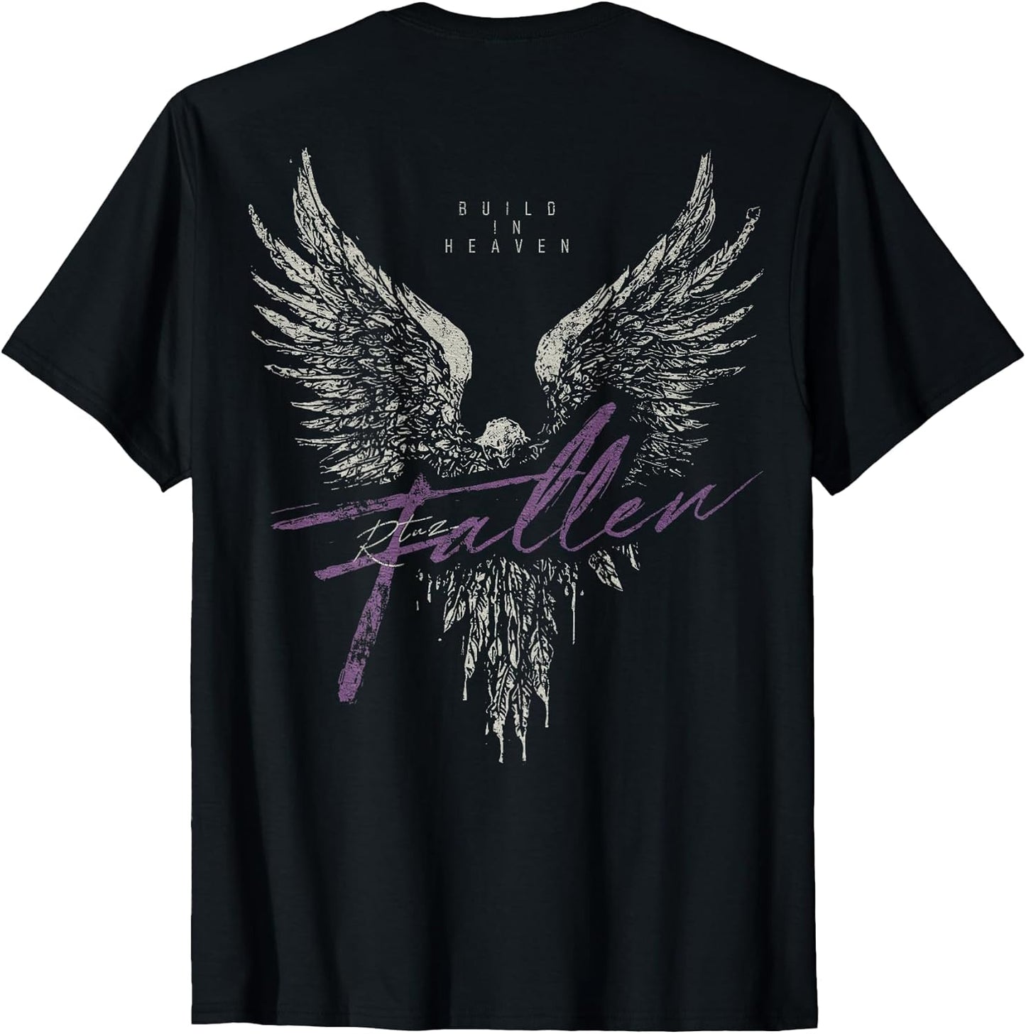 Hip Hop Vintage Edgy Urban Y2K Back Print Streetwear Angel T-Shirt