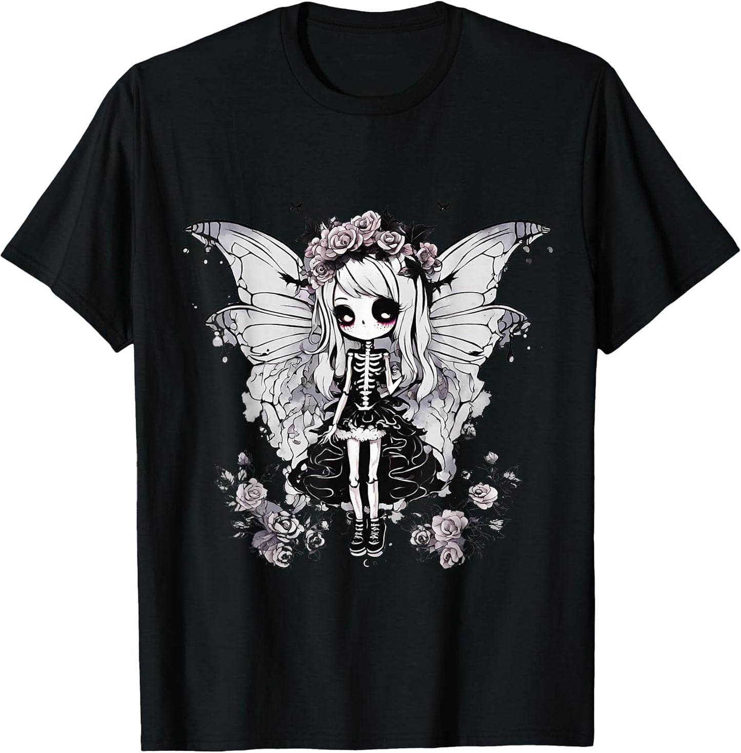 Skeleton Fairy Anime Goth Kawaii T-Shirt