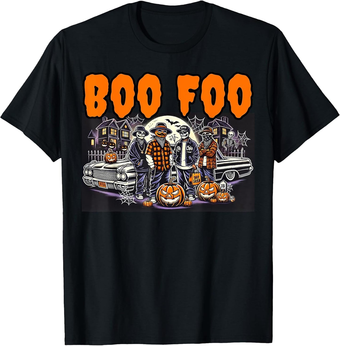 Urban Cultura Chicano Latino Cholo Mexican Halloween Homies T-Shirt