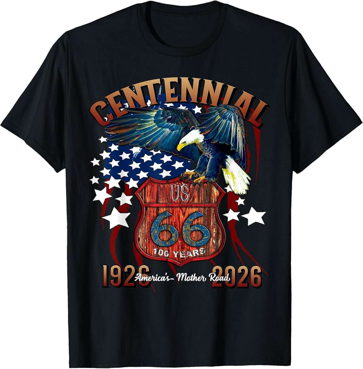 US HWY 66 Centennial America's Main Street 1926-2026 T-Shirt