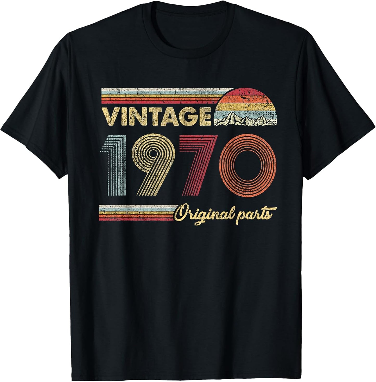 Retro Original Parts 50th Vintage 1970 Birthday T-Shirt Small