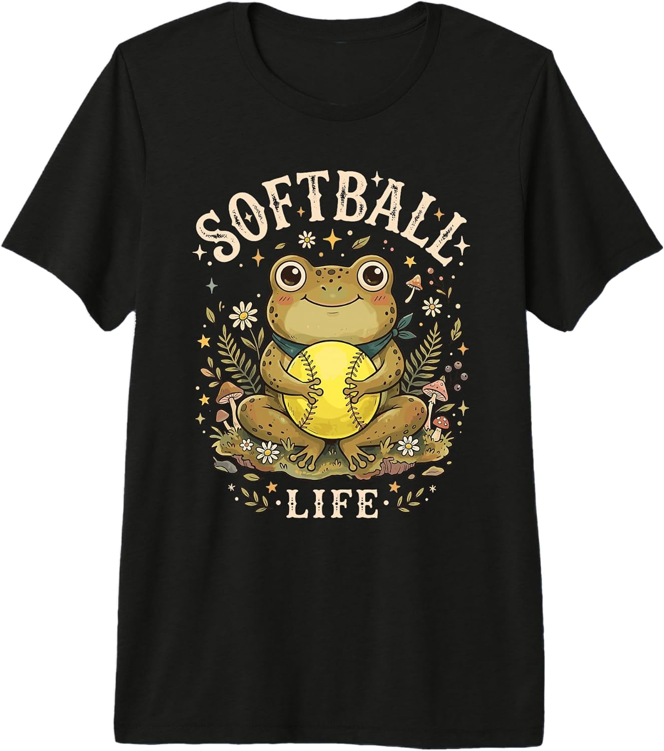 Softball Frog Nature Player Cute