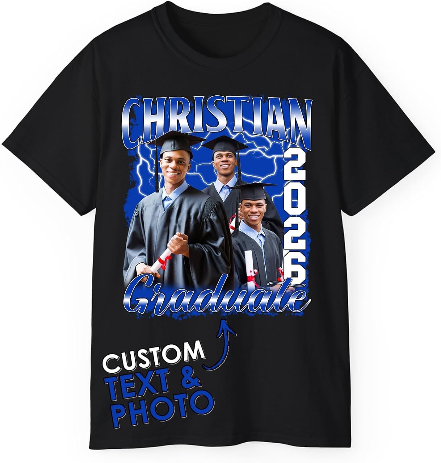 Custom Photo Shirt, Personalized Pictures T-Shirt, Custom Shirt with Face, Custom Graduation Shirt, Mom, Nurse,Teacher Gift
