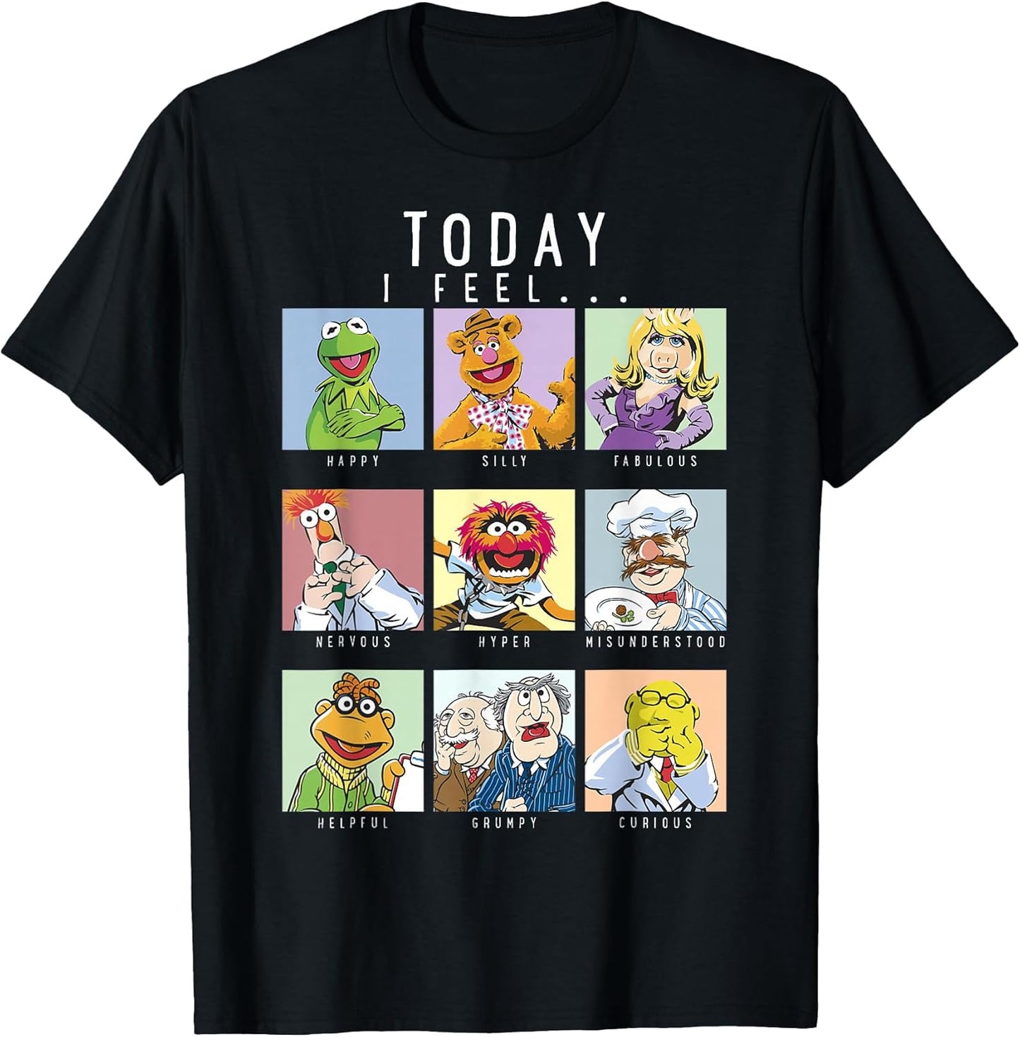 The Muppets Today I Feel Box Up Character Portraits T-Shirt