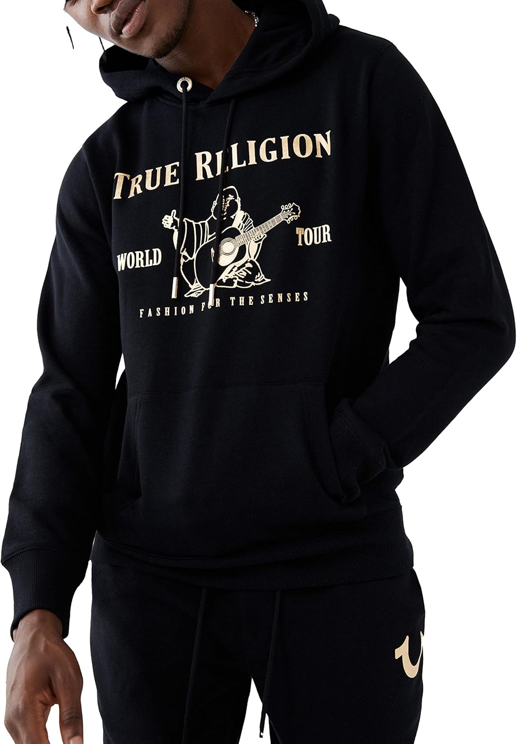 Men's Metallic Buddha Logo Hoodie – Graphic Hoodies for Men | Pullover Sweatshirt | Streetwear Hoodie