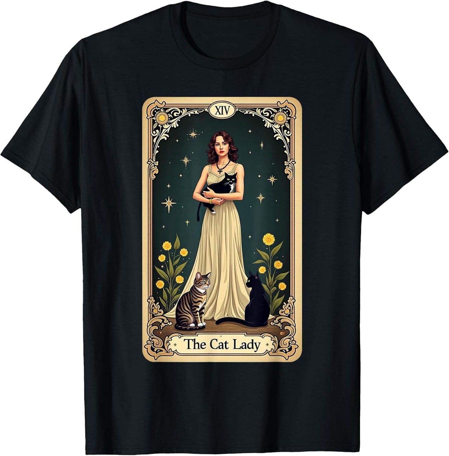 Cat, Lady Tarot Card Fun Graphic for Cat Lovers T-Shirt