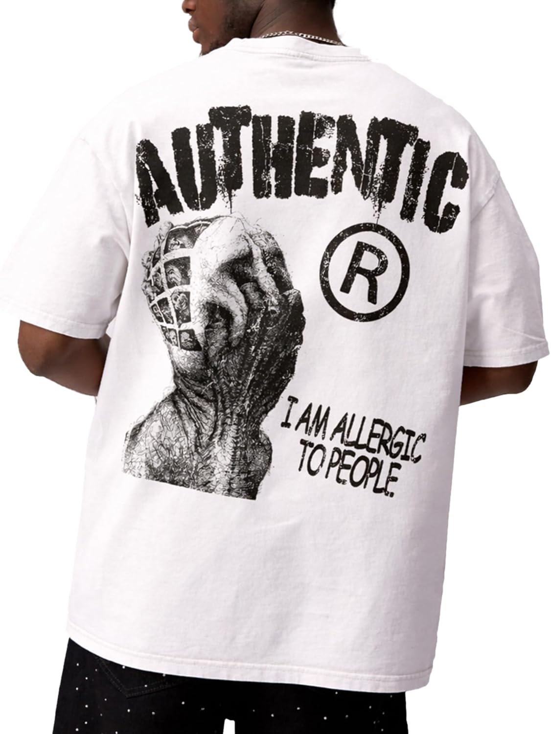 Mens Graphic T-Shirts, Christian Tees Shirt Unisex Oversized Jesus Y2K Cotton Streetwear Top