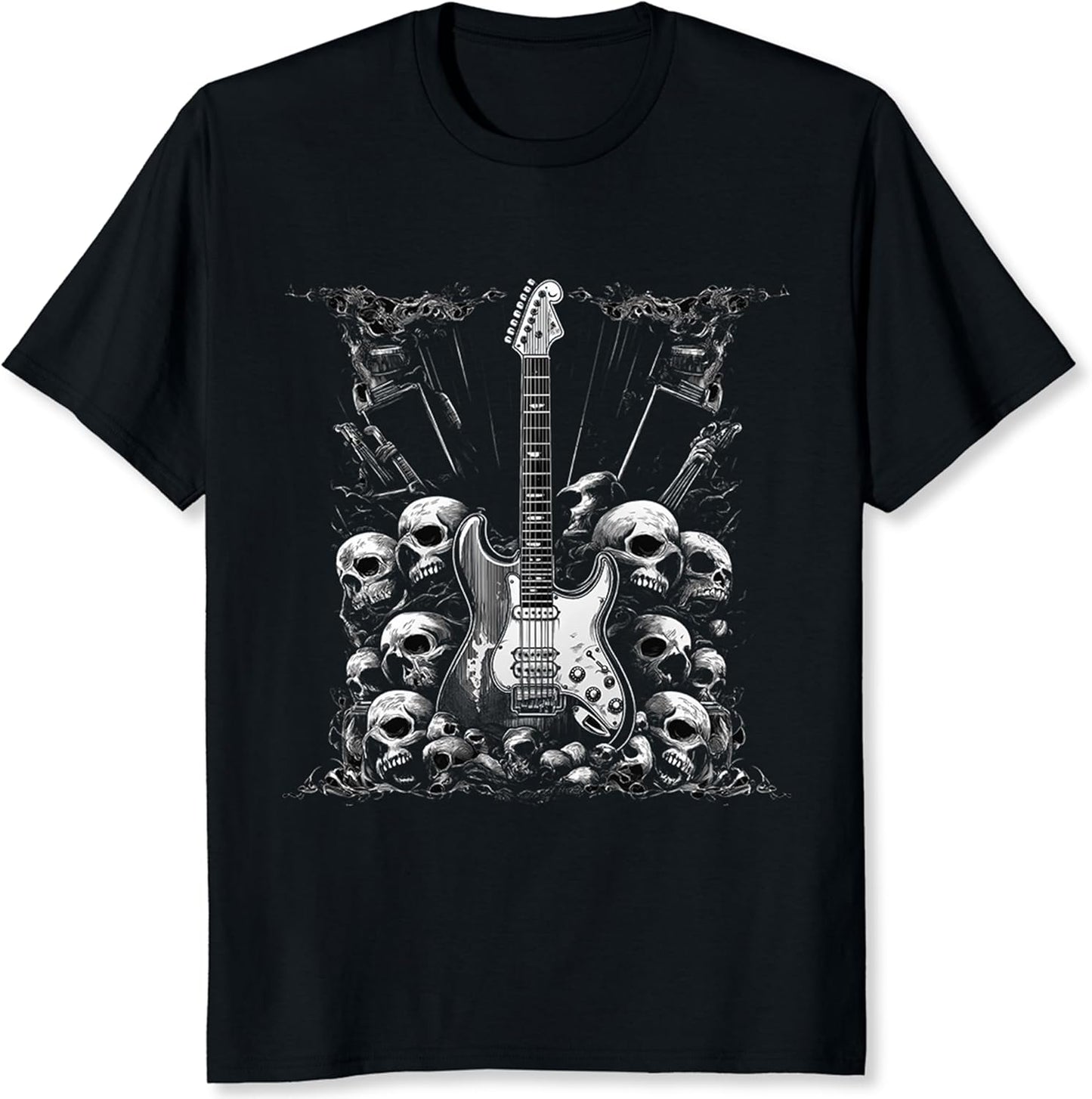 Men’s Vintage Y2K Rock Band Shirt Skull Shirt for Men Punk Metal Graphic Tee