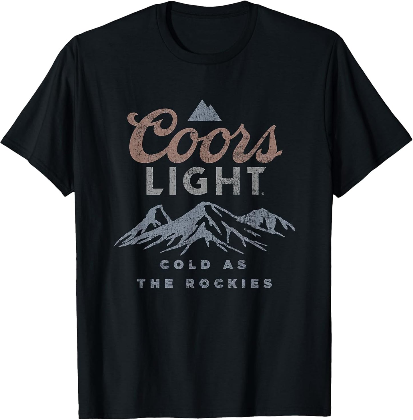Light Cold As The Rockies Vintage Beer Label T-Shirt