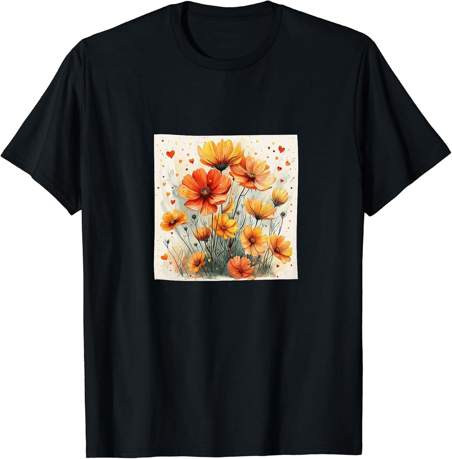Coreopsis Flower Hearts Around Boho Style Merch