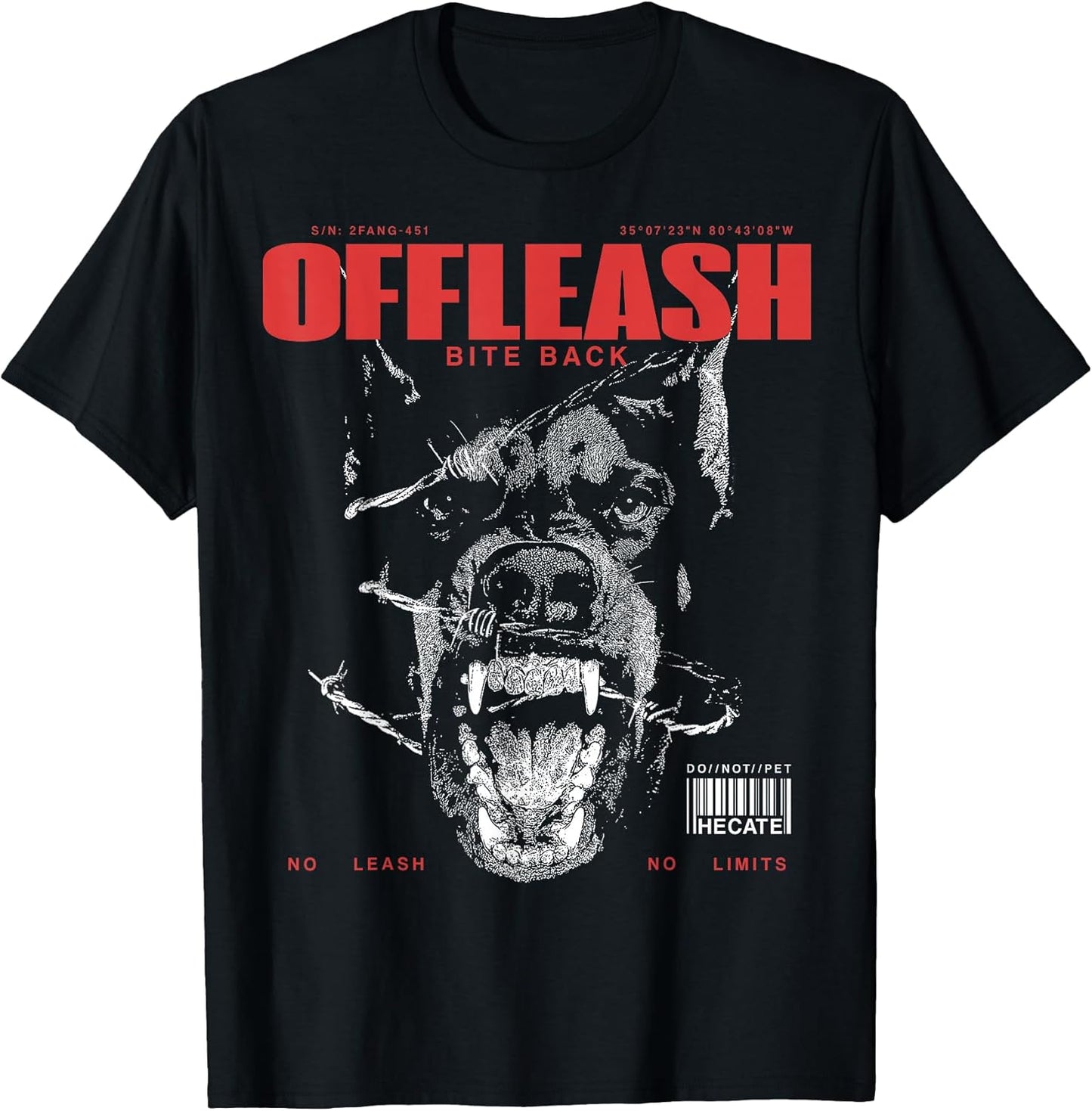 Doberman Dog Vintage Streetwear Urban Hip Hop Metal Rock Y2K T-Shirt
