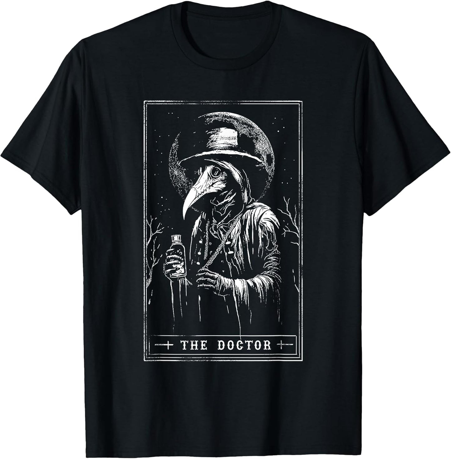 Plague Doctor Tarot Card Shirt Horror Death Occult Satanic T-Shirt