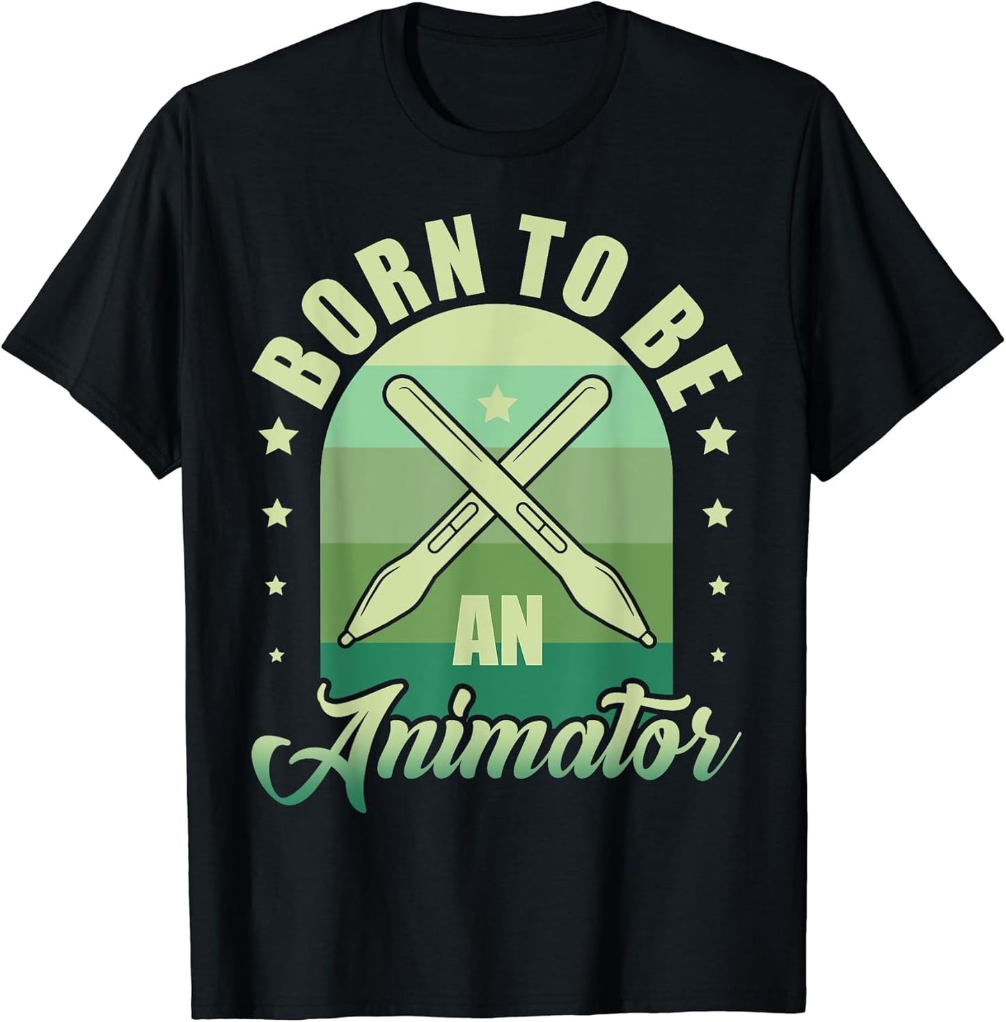 Born To Be Animator Retro Motion Graphic Artist Designer T-Shirt
