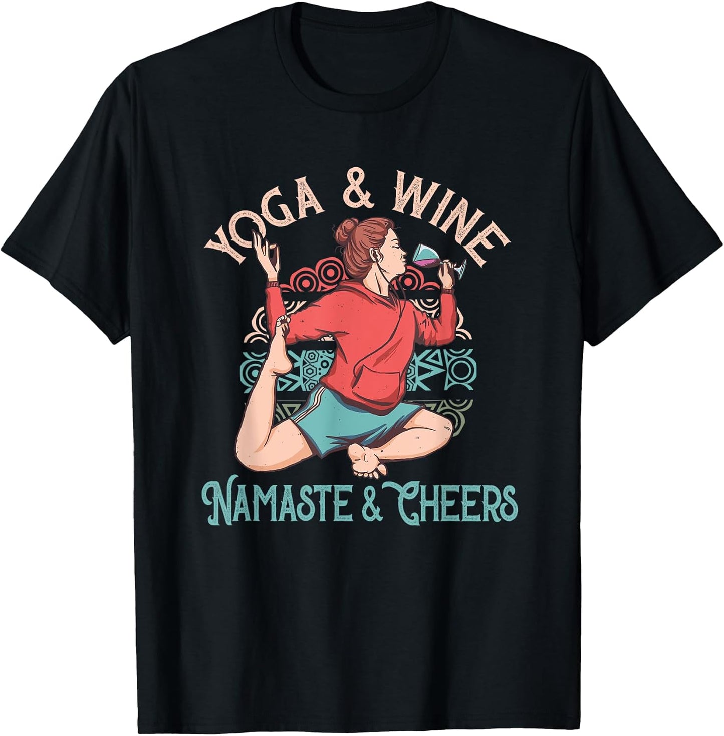 Yoga & Wine Gifts & Namaste Yoga Shirts for Woman
