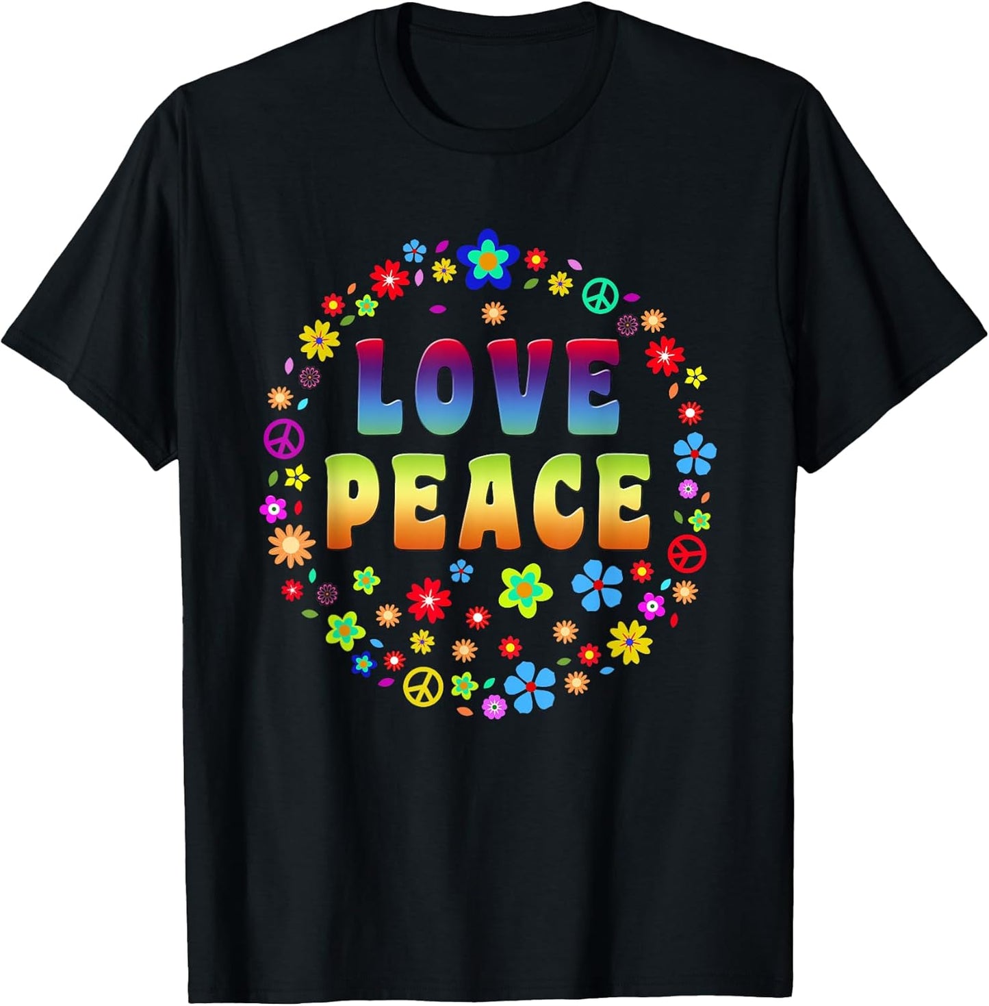 Peace Sign Love | 70s Hippie Costume T-Shirt