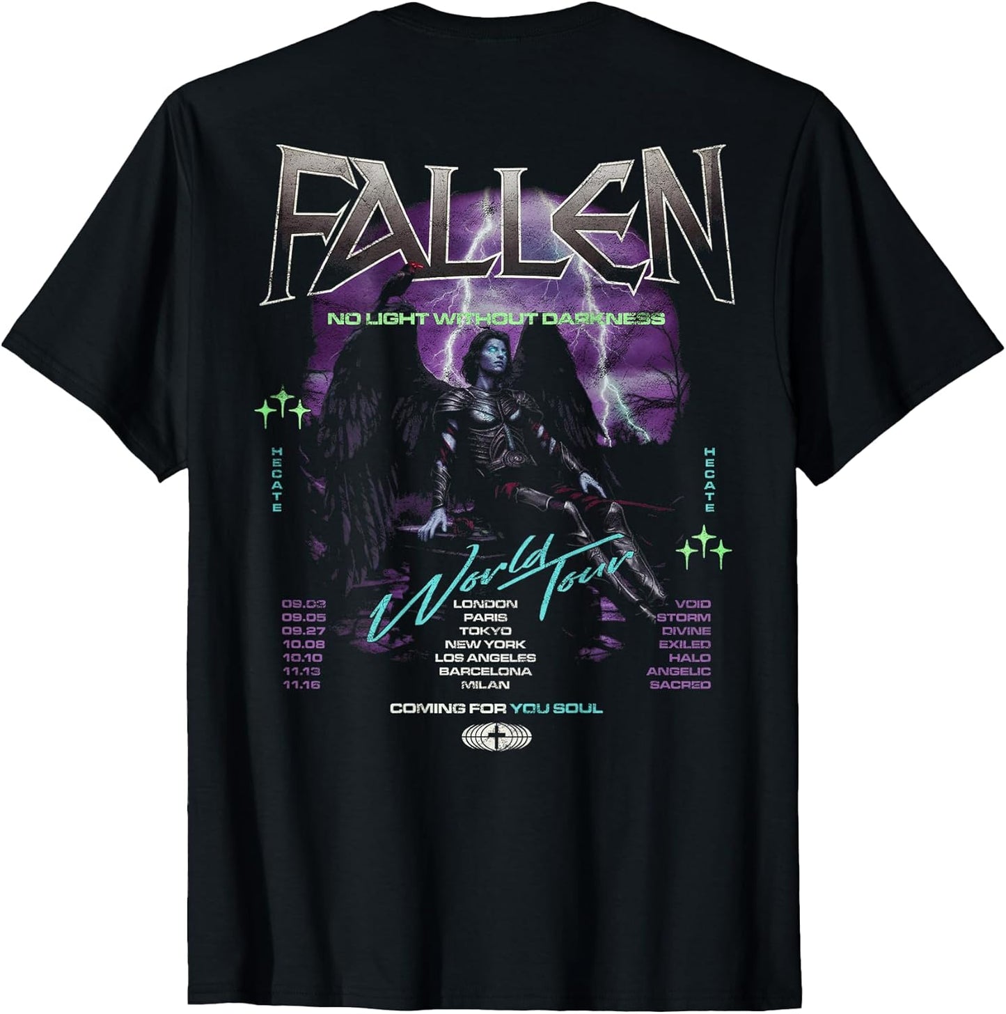 Angel Vintage Streetwear Urban Hip Hop Metal Y2K (ON Back) T-Shirt
