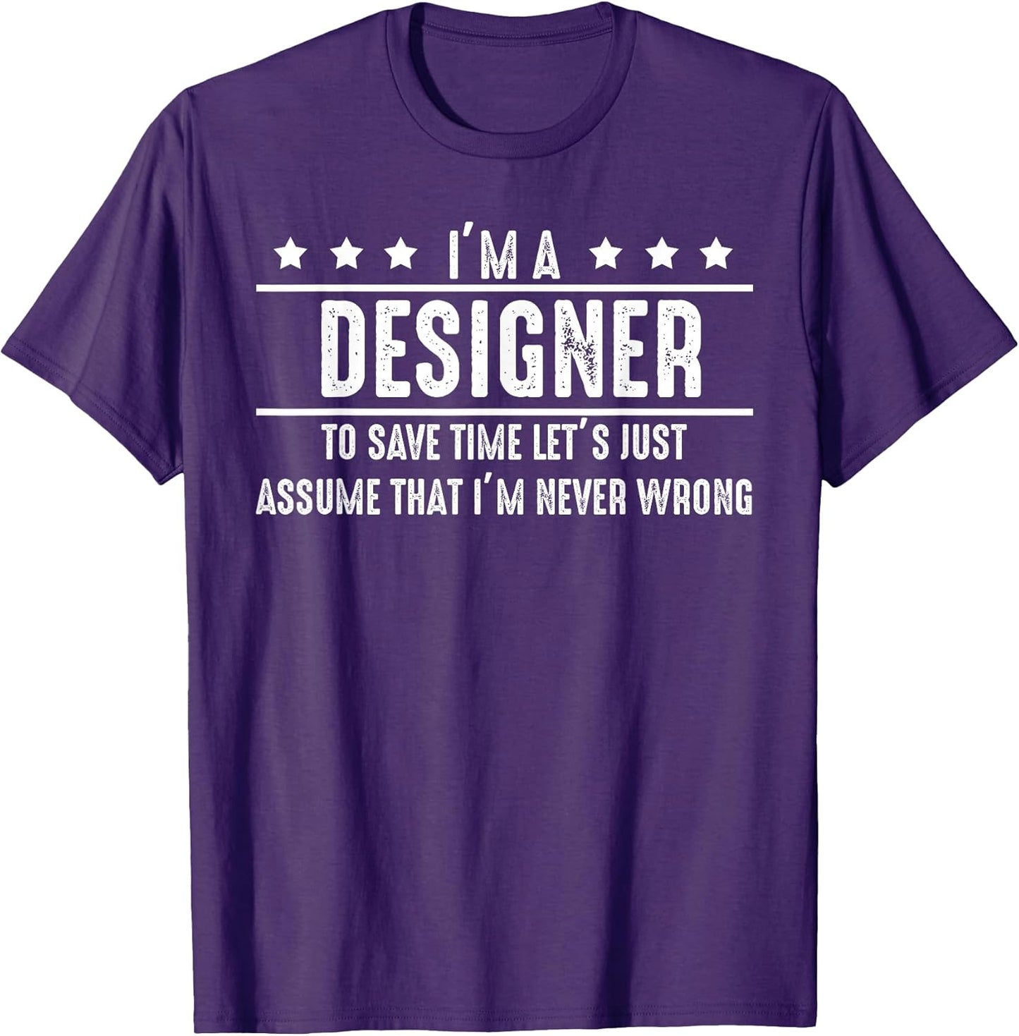 Designer Never Wrong - Designer Shirt Gift For Designer T-Shirt