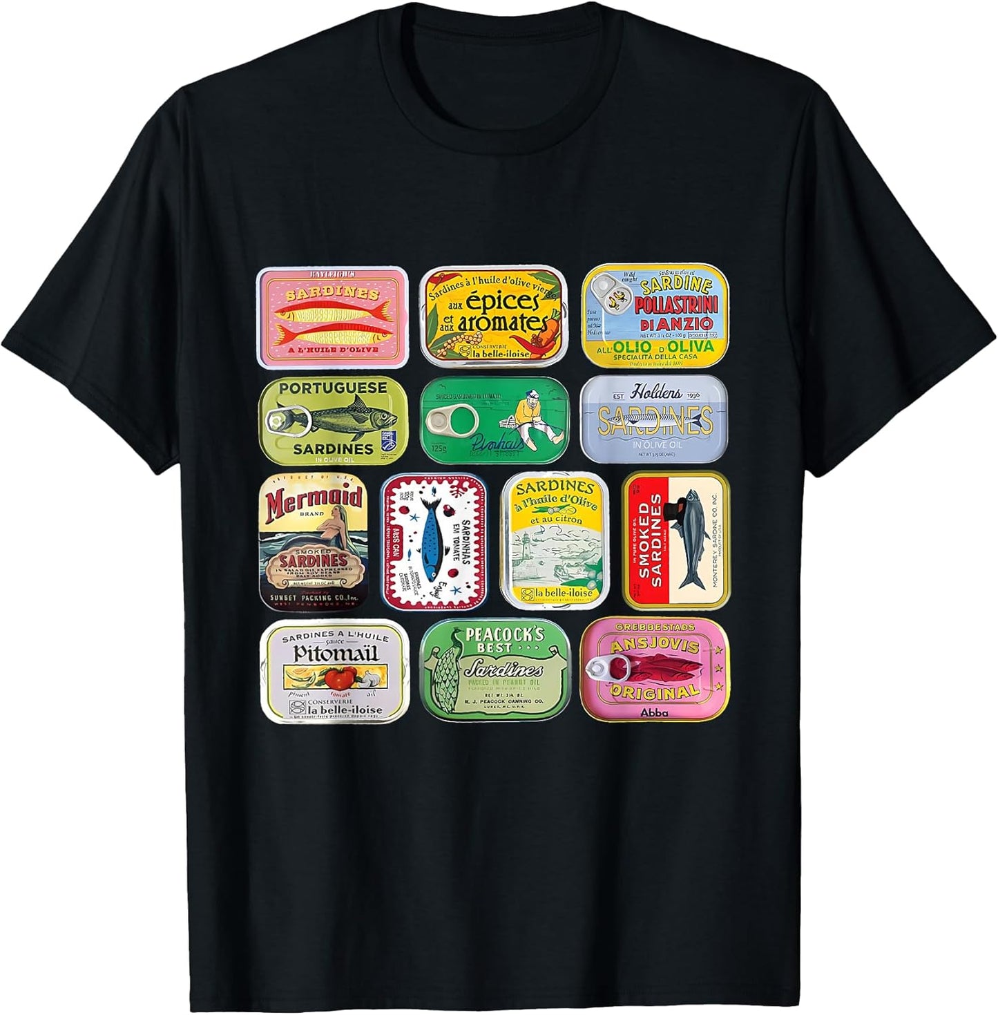 Sardine Fisherman Aesthetic Vintage Beach Coastal Sardine T-Shirt