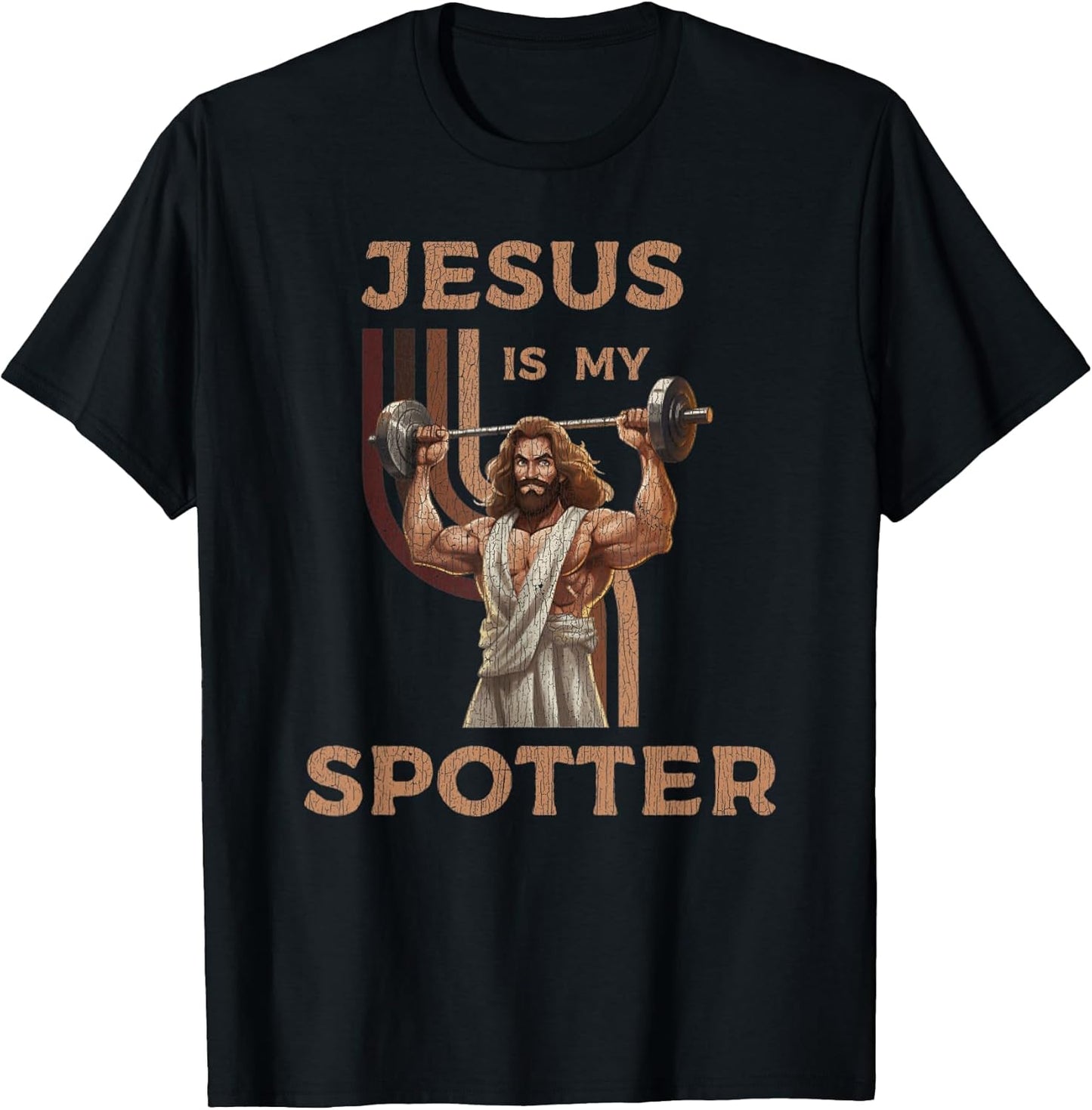Vintage Jesus Is My Spotter Gym Fitness