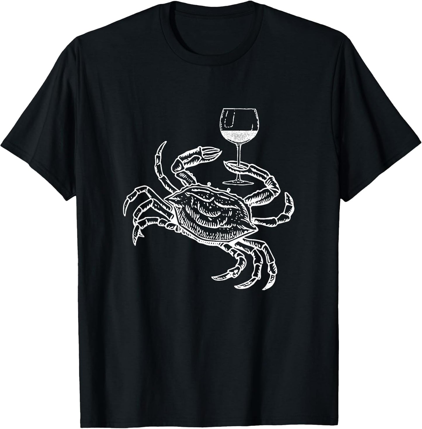 Wine Crab Ocean Lovers Shirt Funny Drinking Vacation Tee T-Shirt
