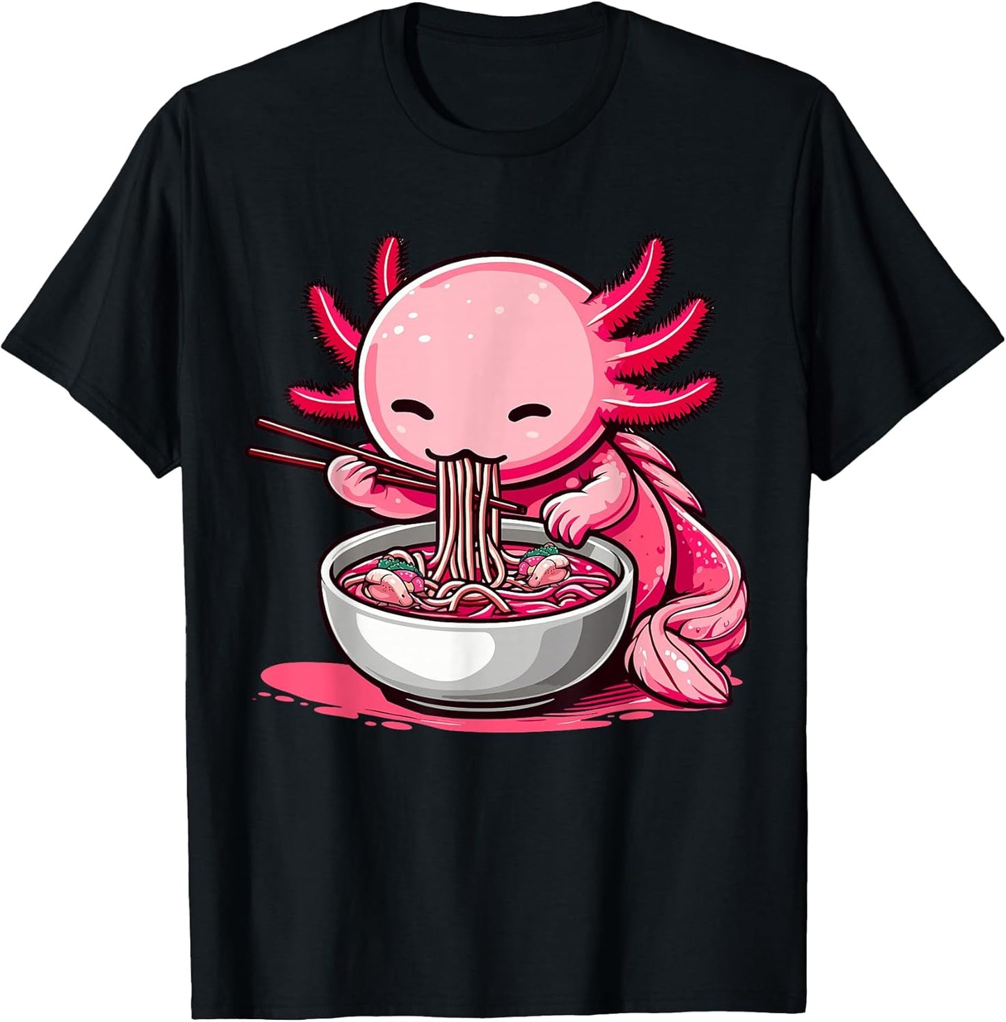 Funny Axolotl Noodle Gifts Graphic Tees