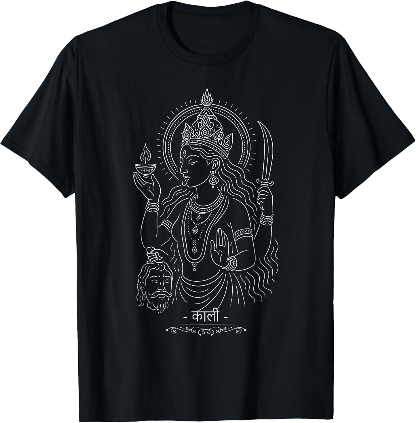 Minimalist Kali Hindu Goddess Hinduism Hindu Mythology T-Shirt