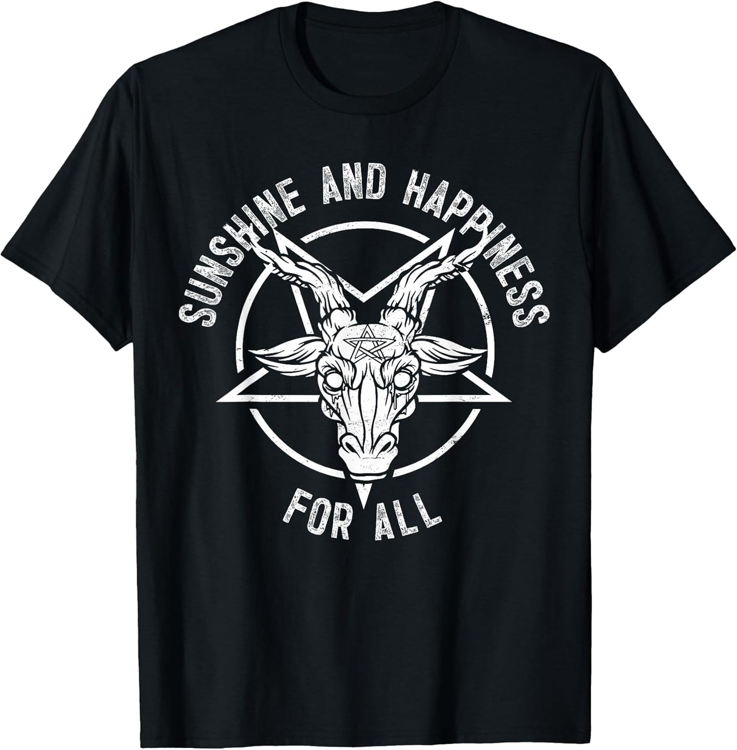 Gothic Heavy Metal Dark Rock Punk Sunshine Happiness for All T-Shirt