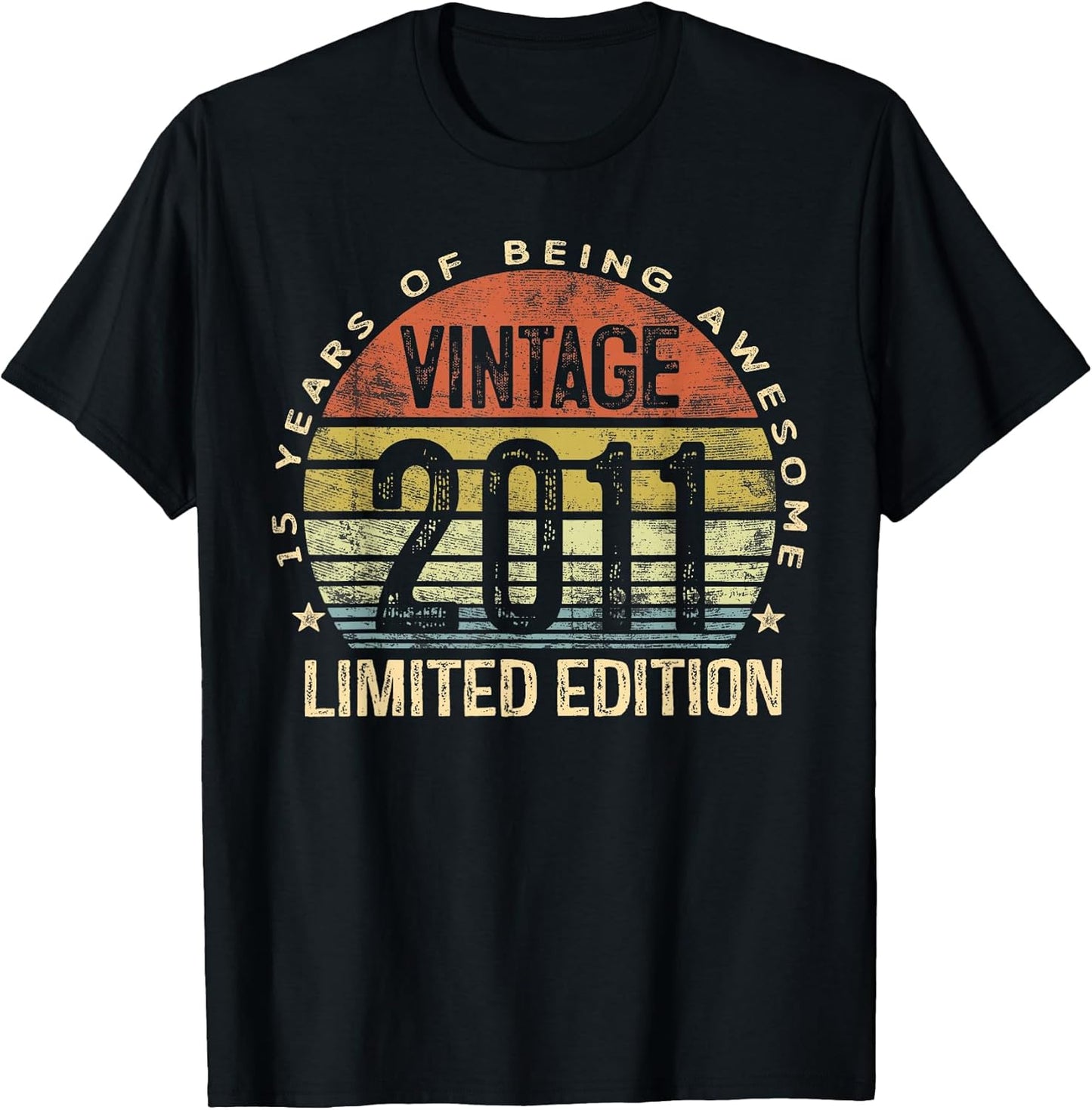 Vintage 2011 Limited Edition 15-Year-Old 15th Birthday T-Shirt