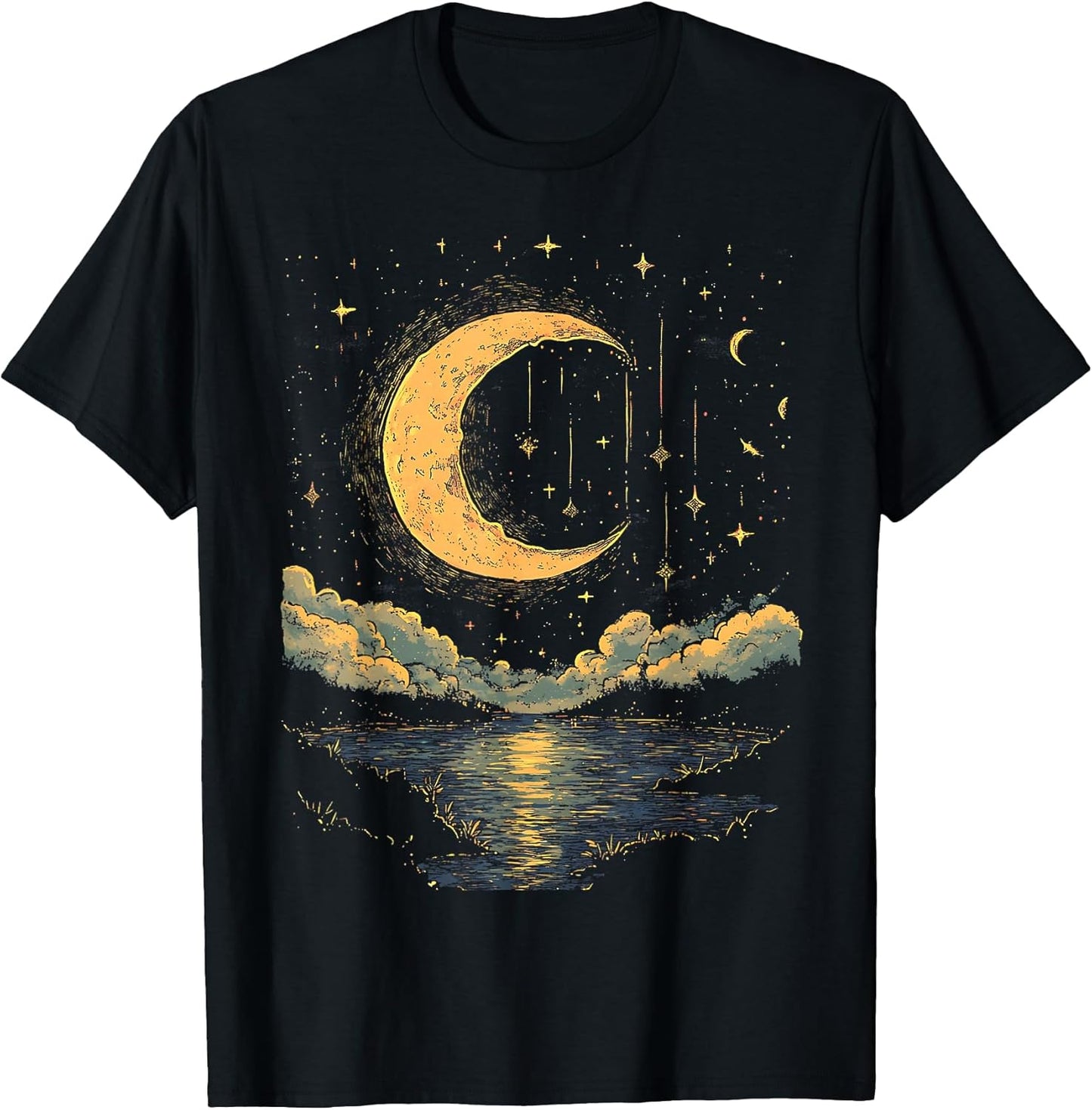 Boho Vintage Half moon matching couple shirt