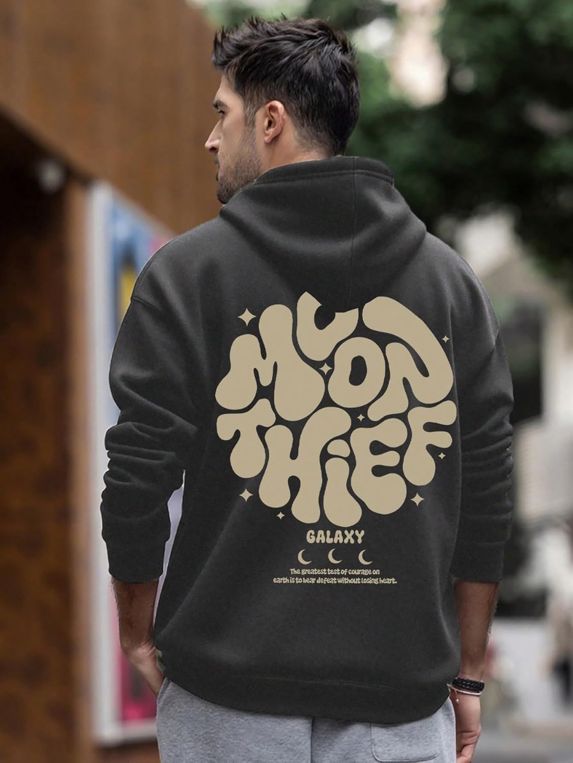 Men Graphic Hoodie, Pullover Fleece Sweatshirt, Casual Hooded Top XS-XXL