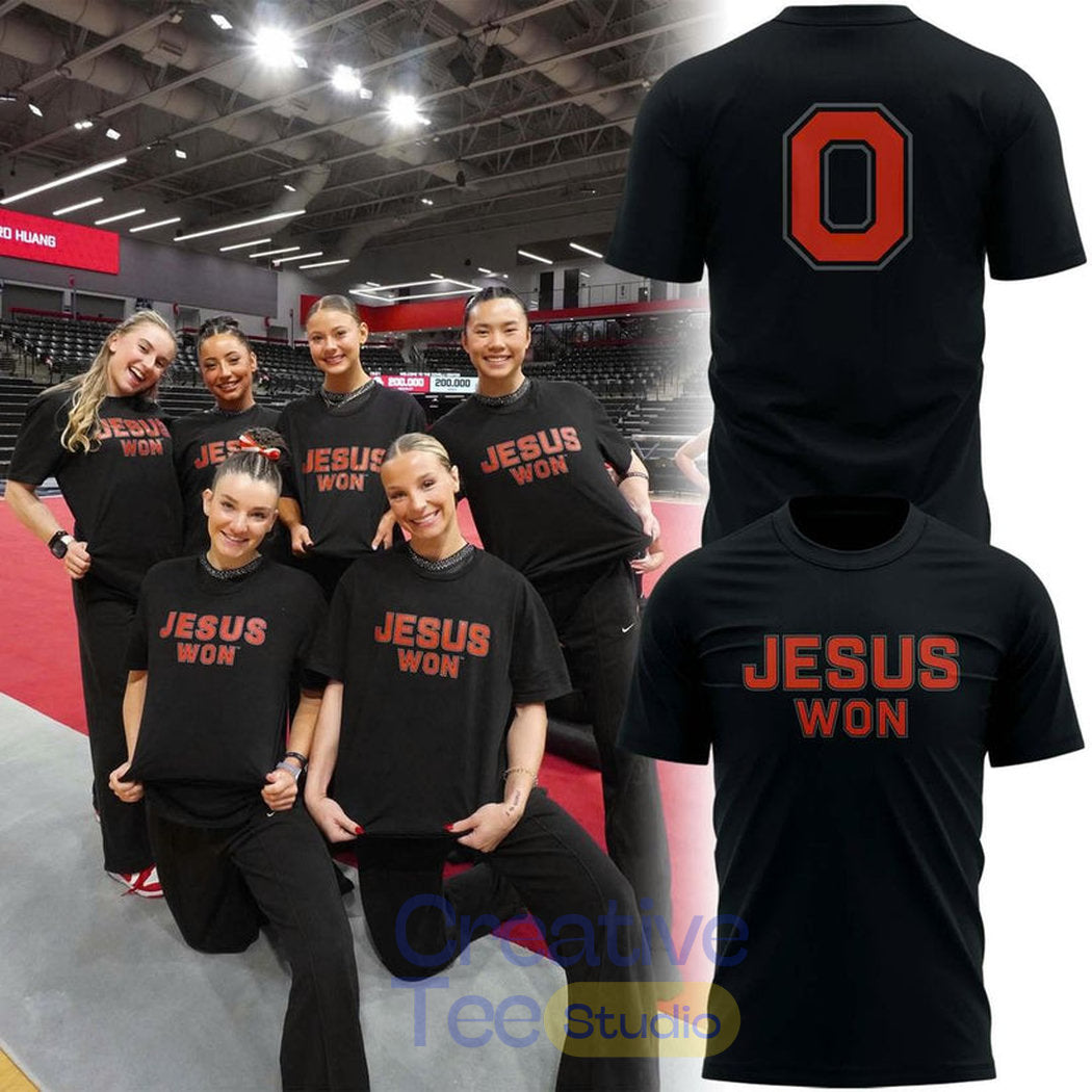 Ohio State Buckeyes Jesus Won Black T-Shirt